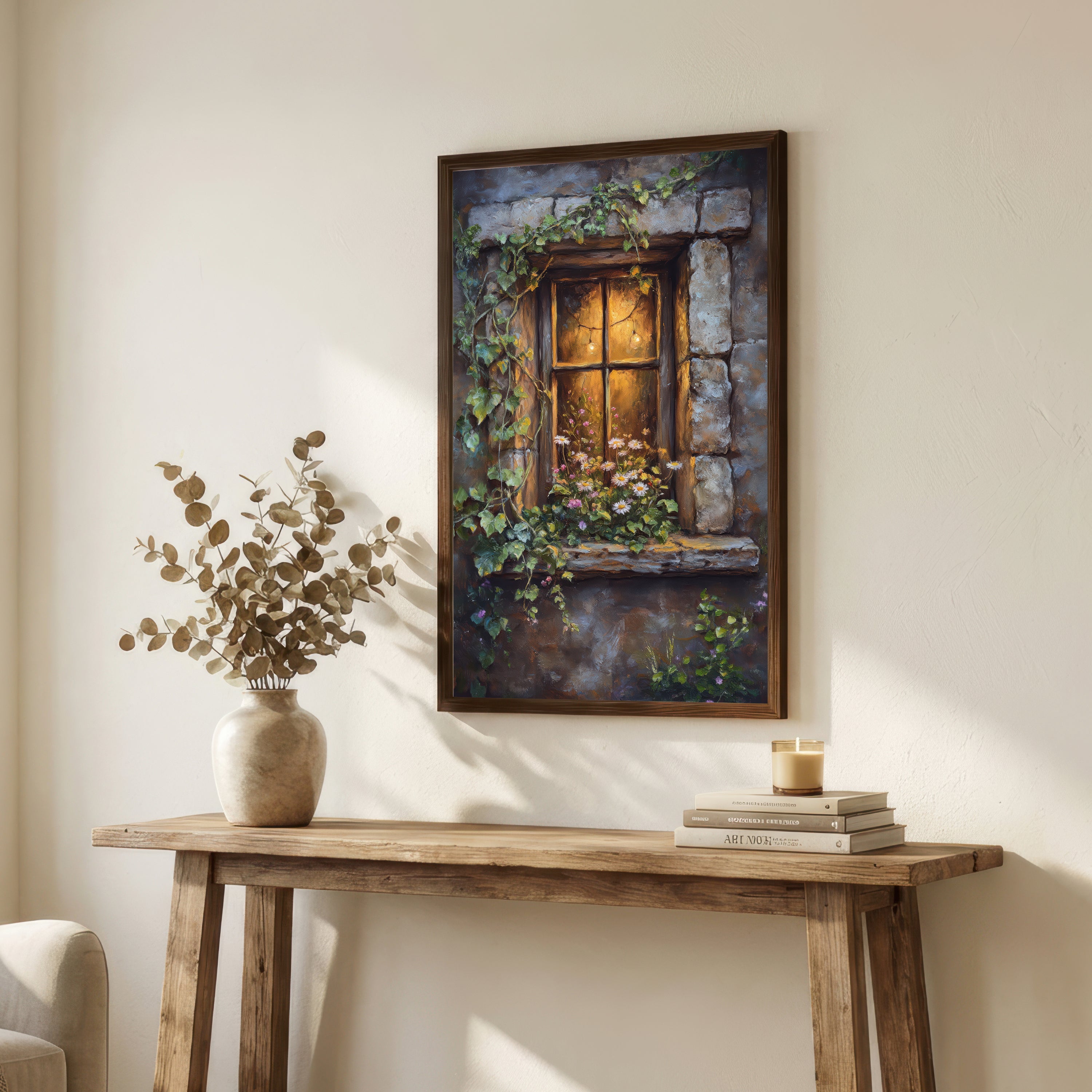 Rustic Cottage Window Art Print