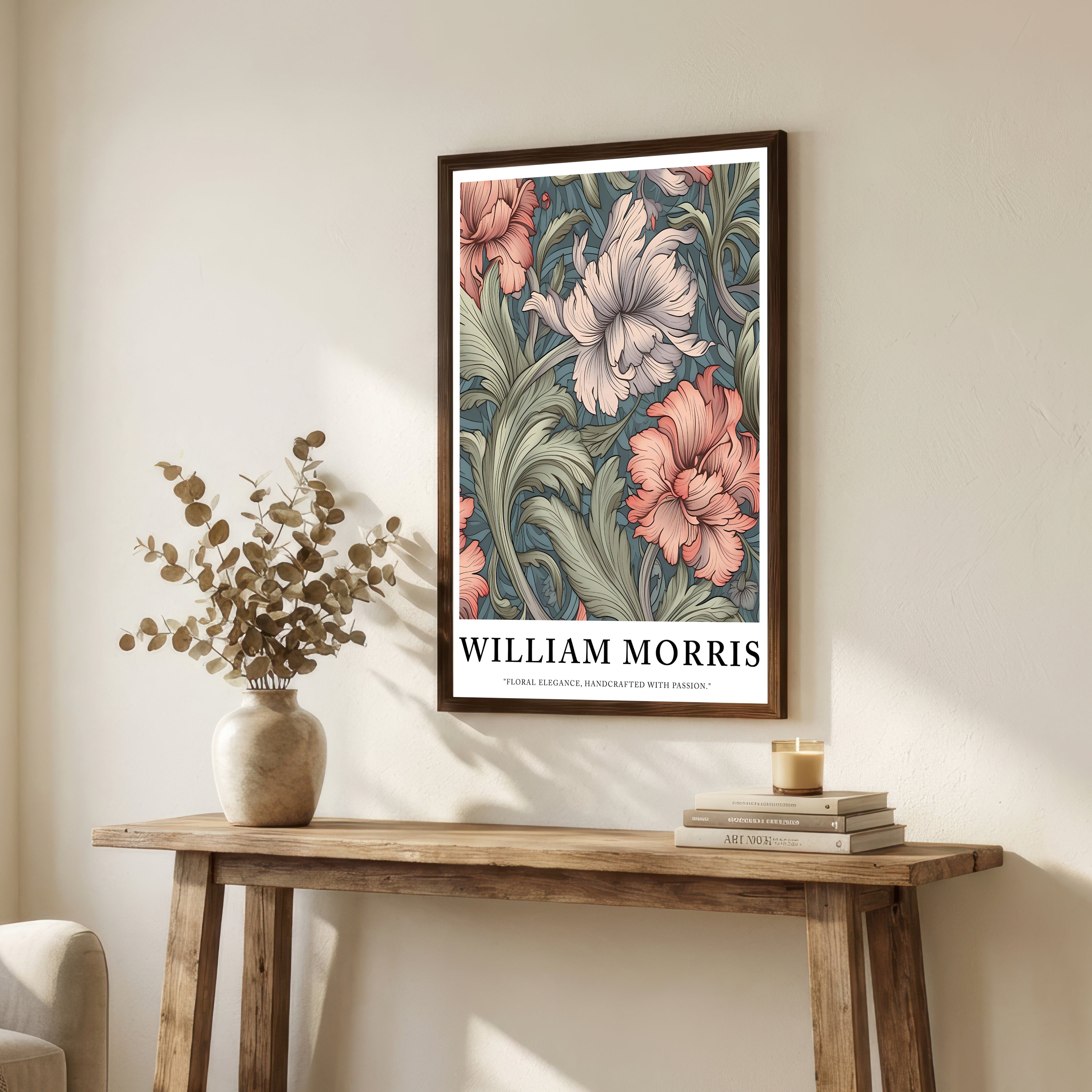 William Morris Inspired Floral Art Print