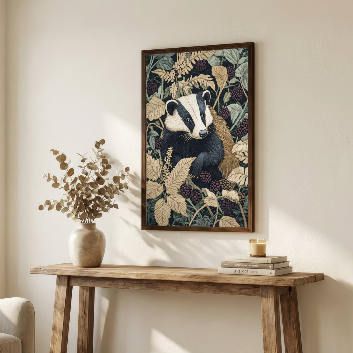 Badger Blackberry Botanical Art Print