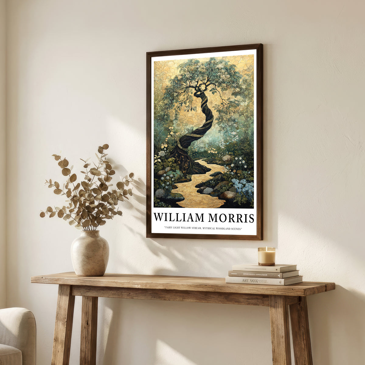 William Morris Inspired Willow Stream Art Print