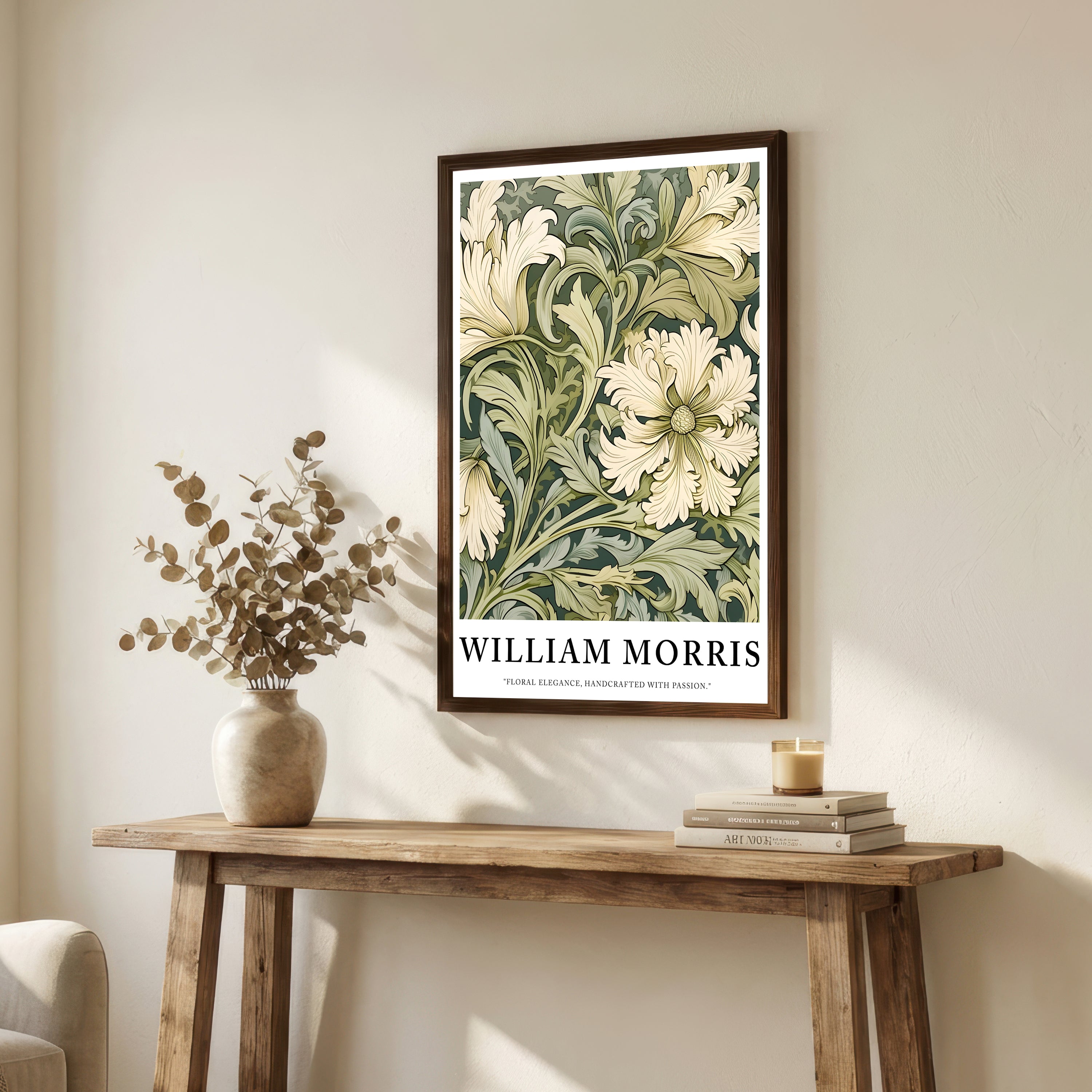 William Morris Inspired Floral Art Print