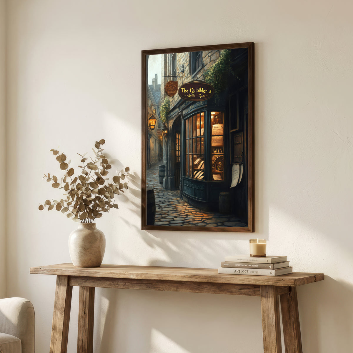 Wizard Bookshop Alley Art Print