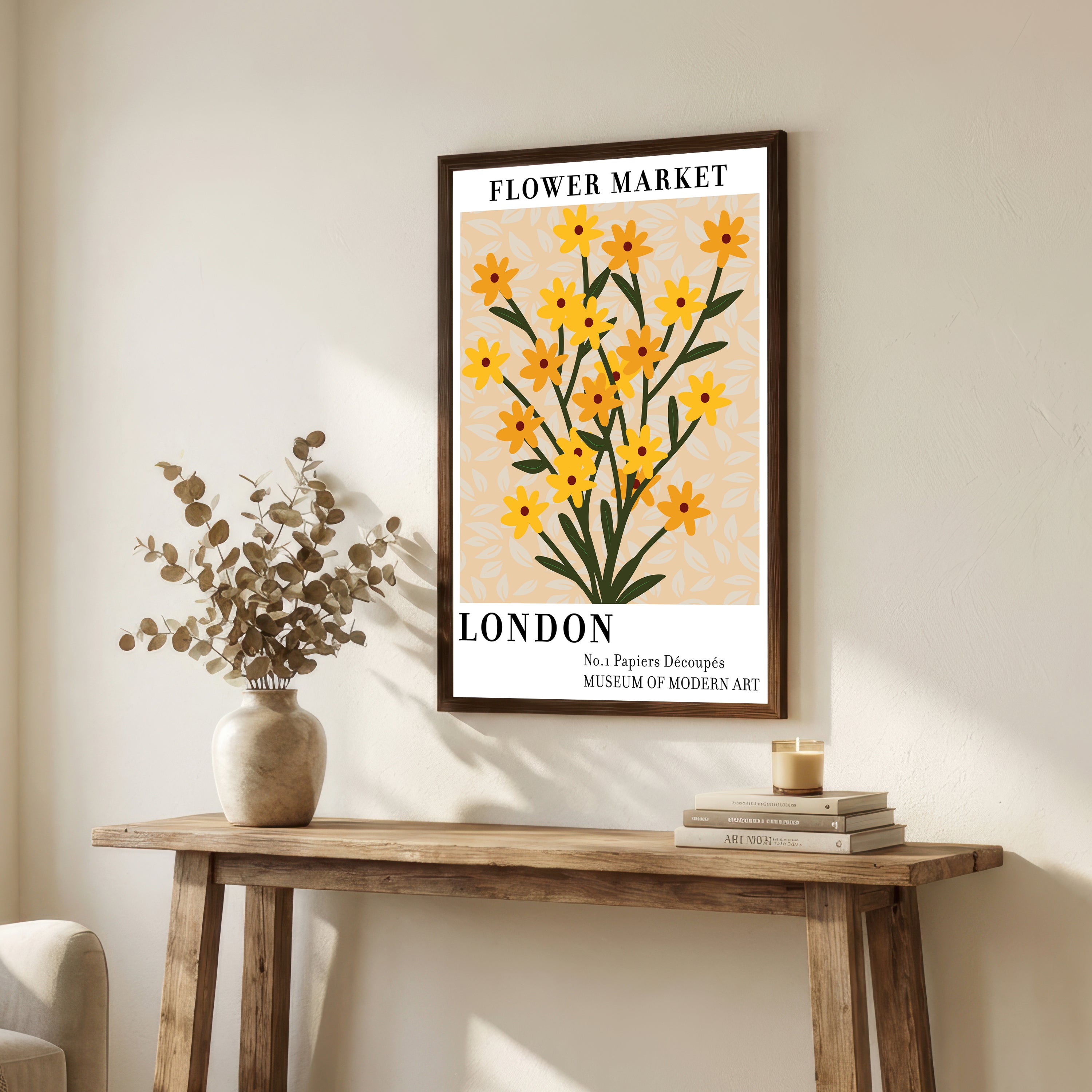 London Flower Market Art Print