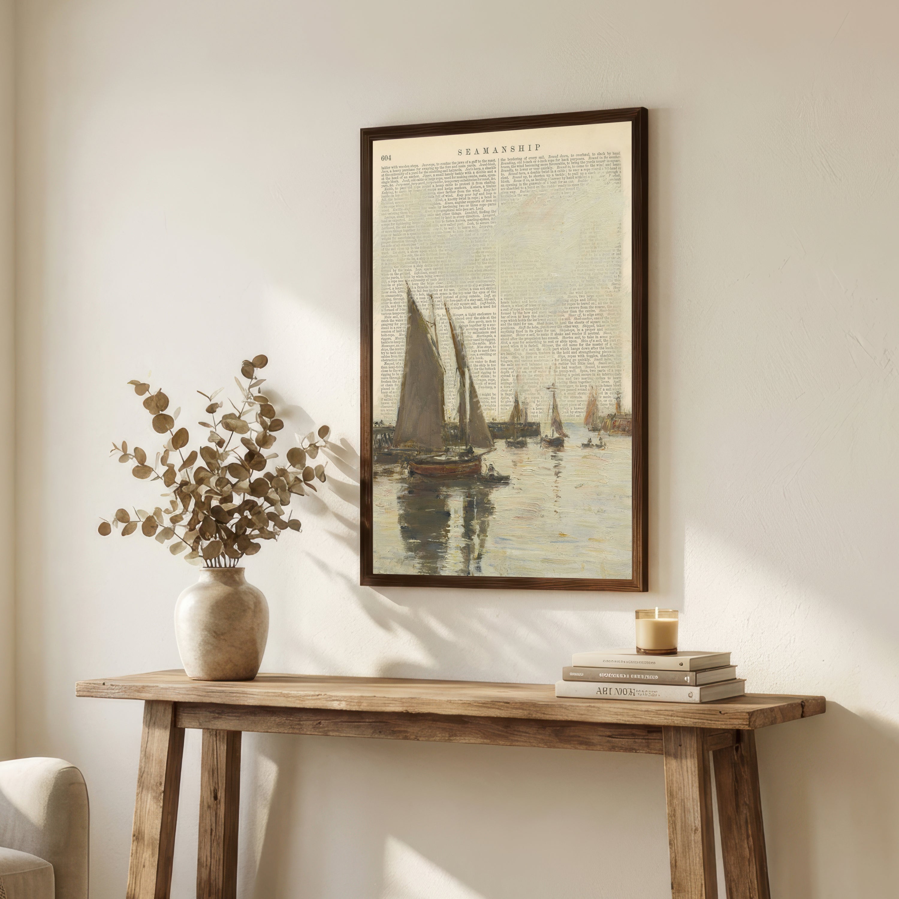 Vintage Sailboats Nautical Art Print