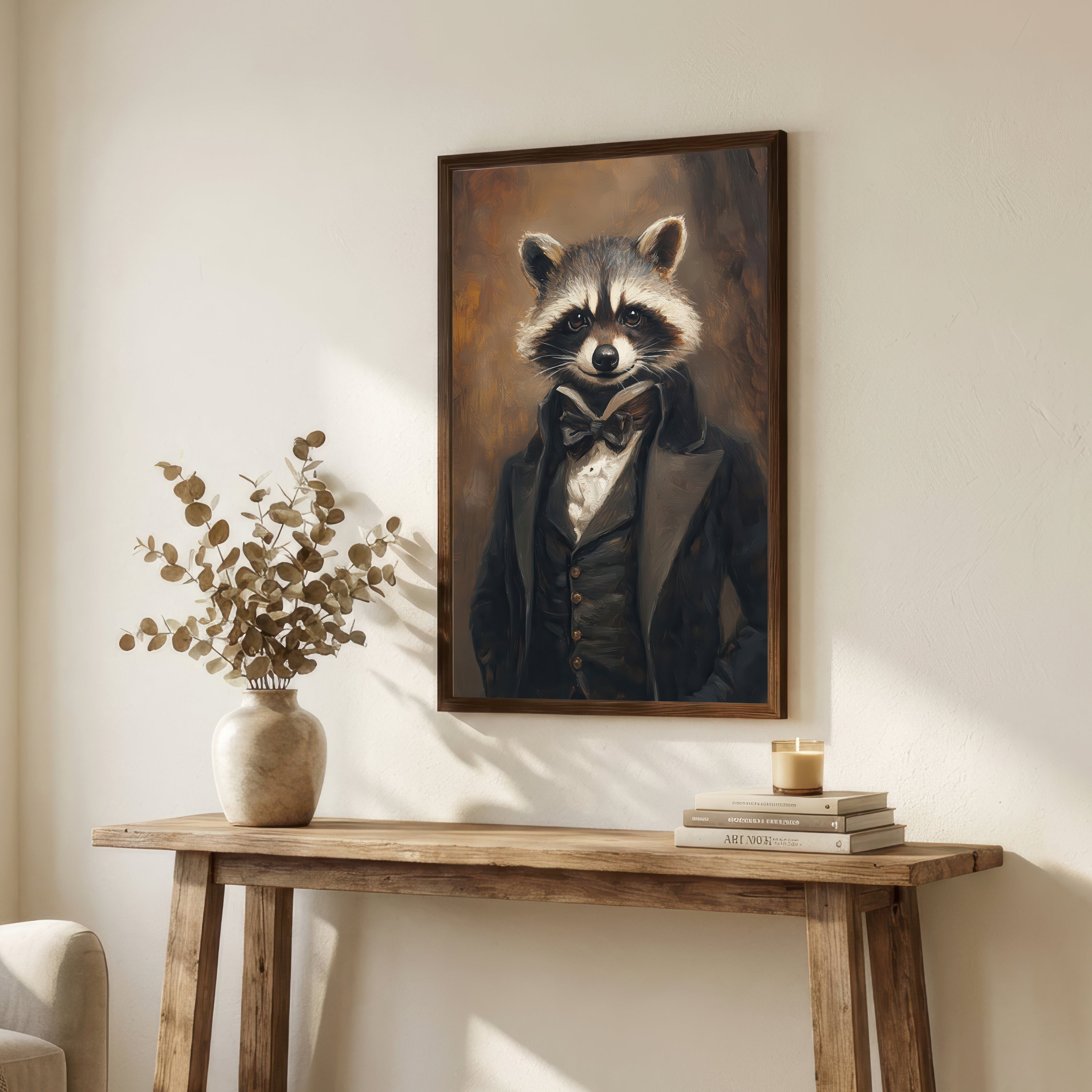 Raccoon Gentleman Art Print