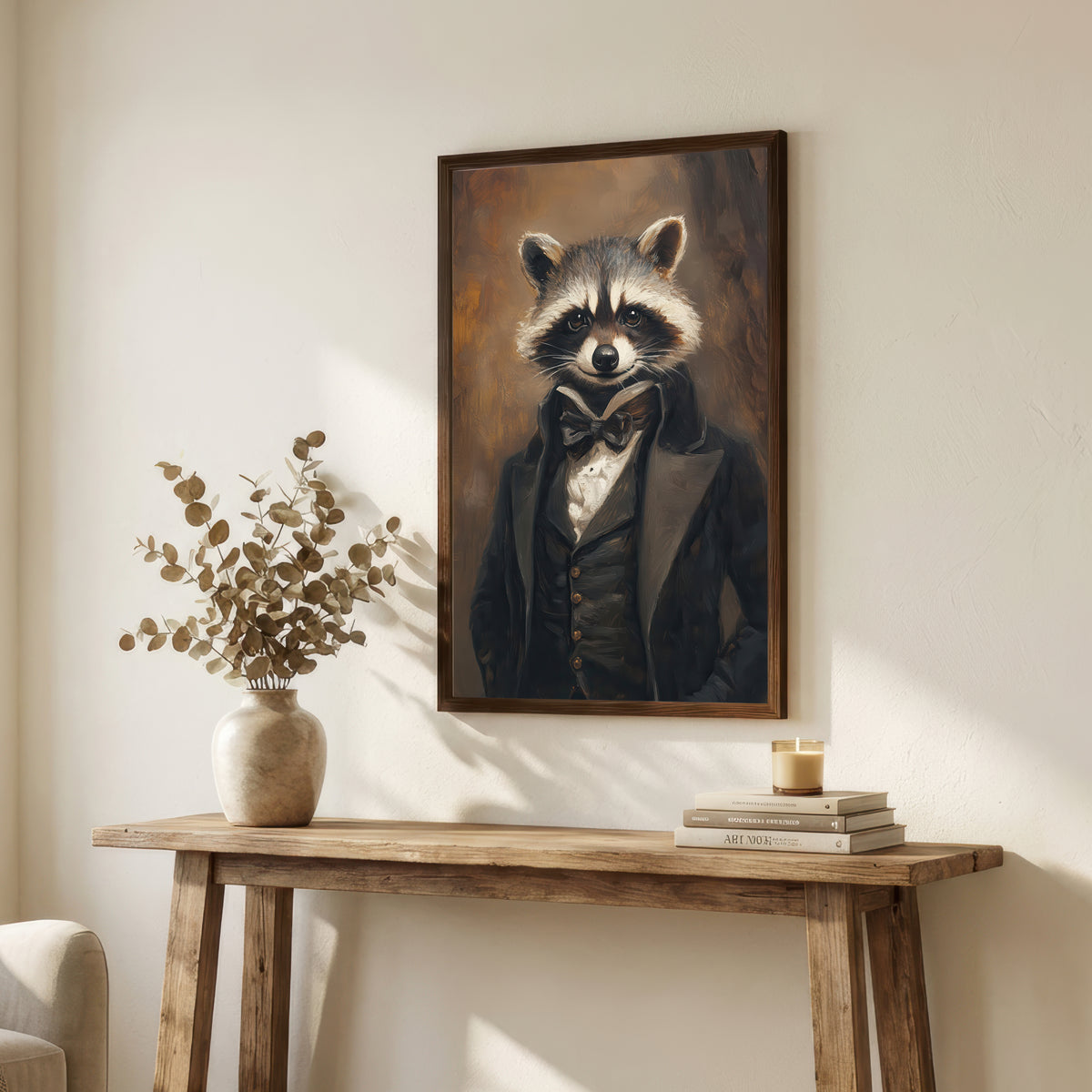 Raccoon Gentleman Art Print