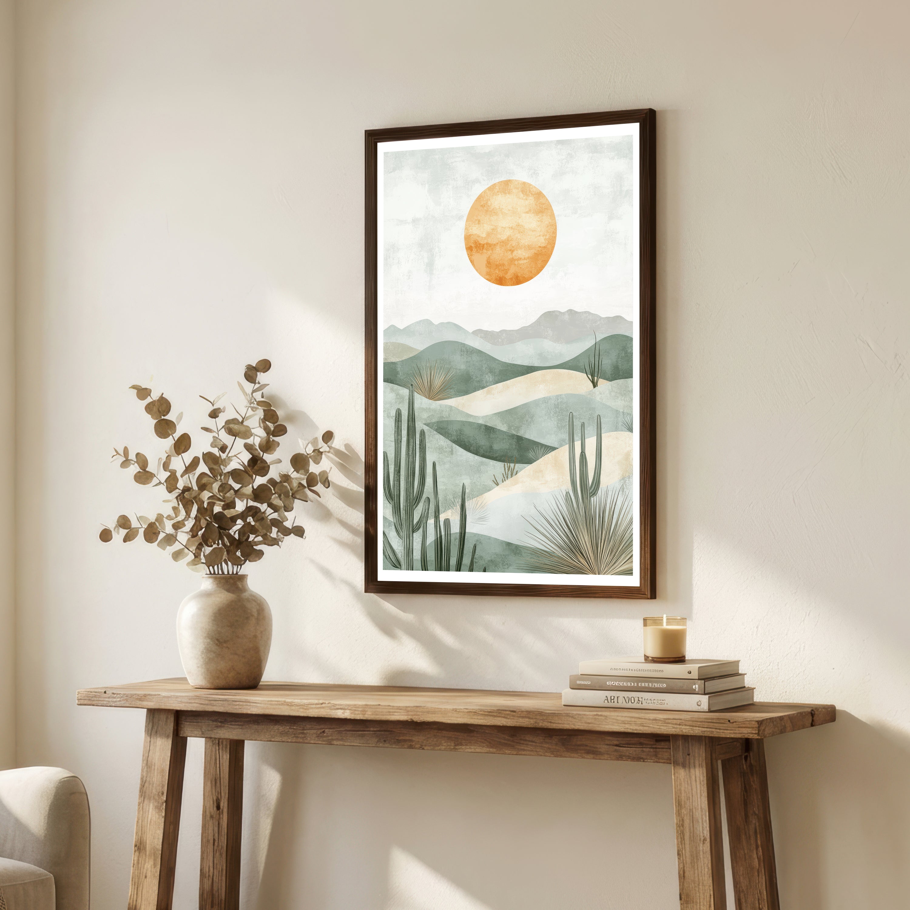Desert Cactus Landscape Art Print