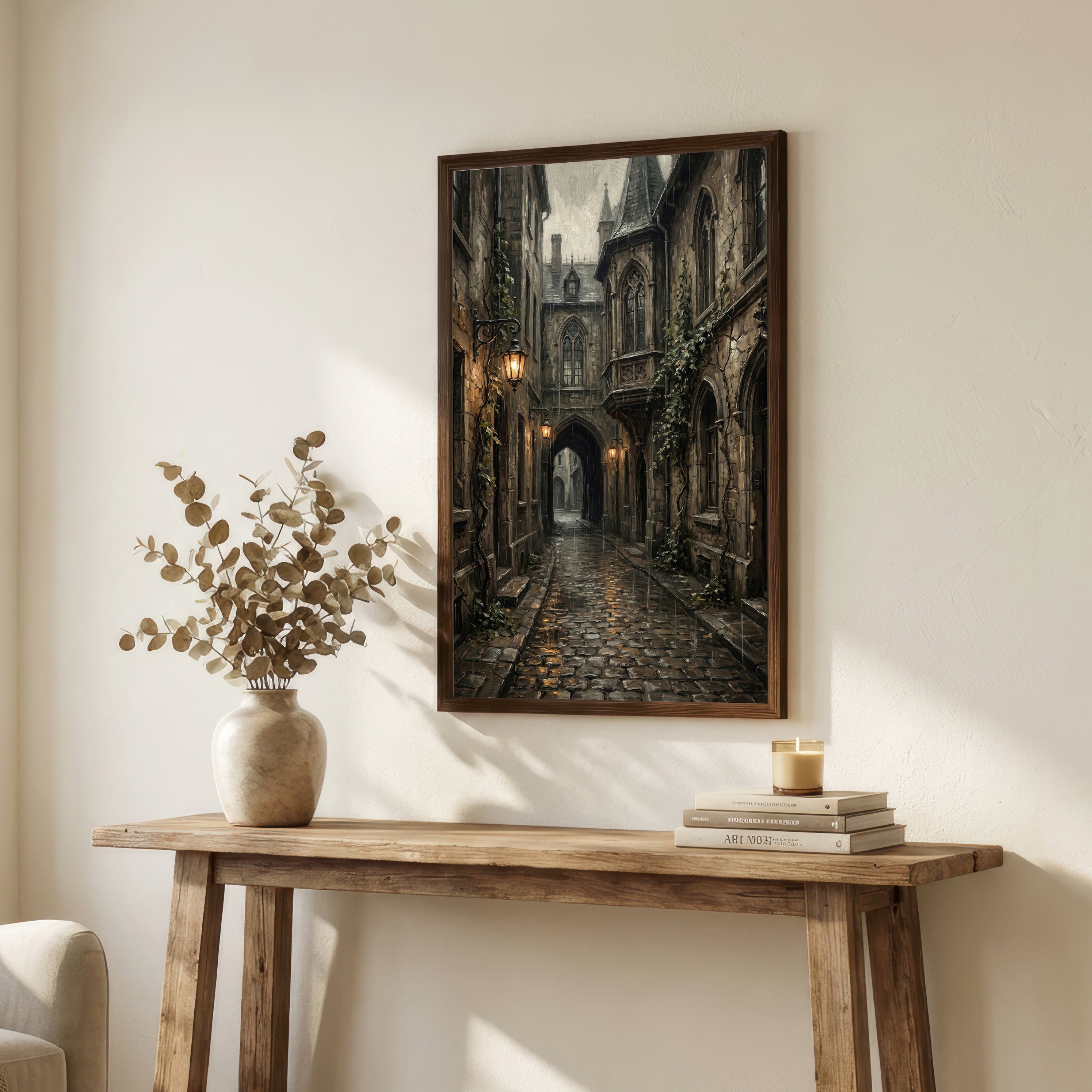 Gothic Medieval Alley Art Print