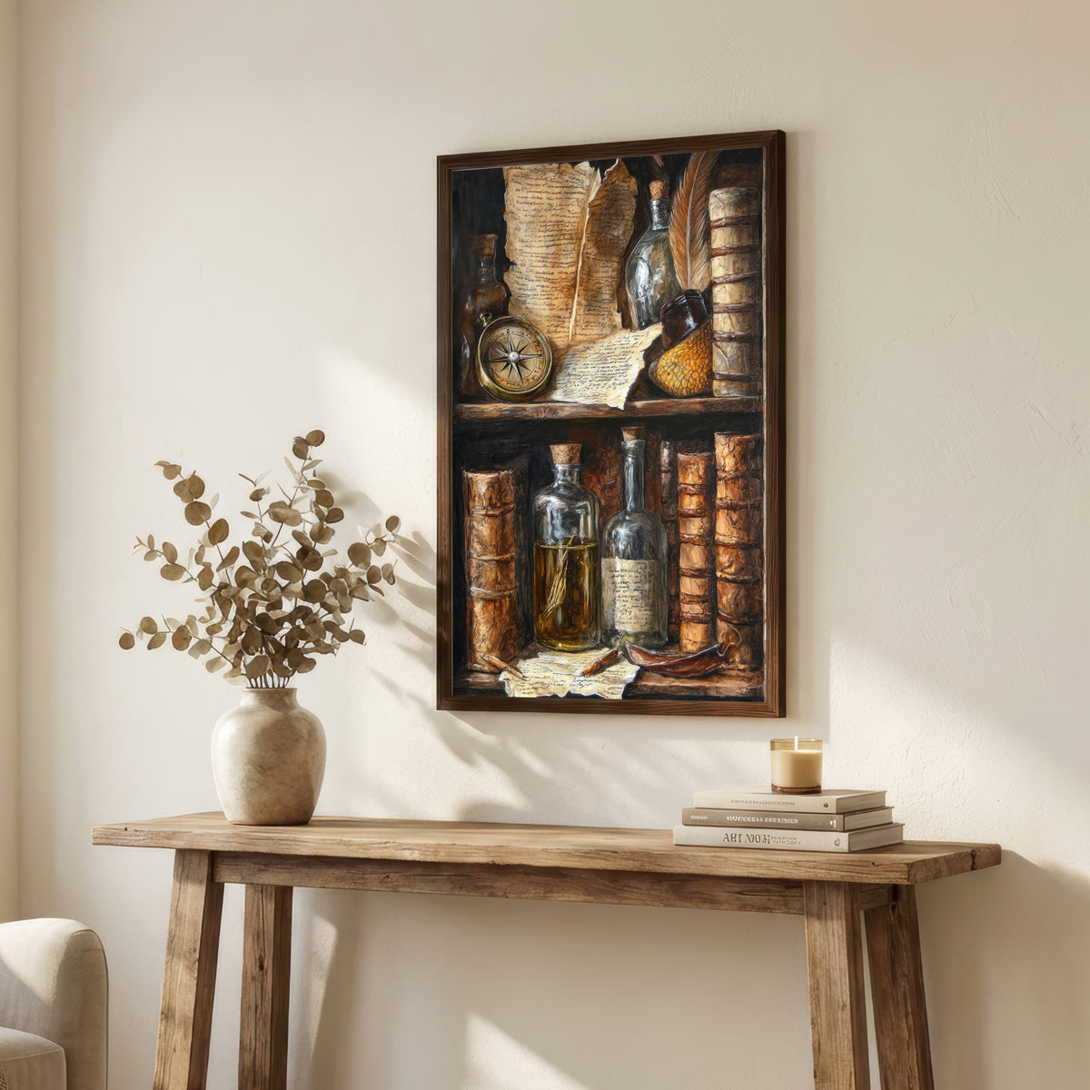Dark Academia Study Still Life Art Print