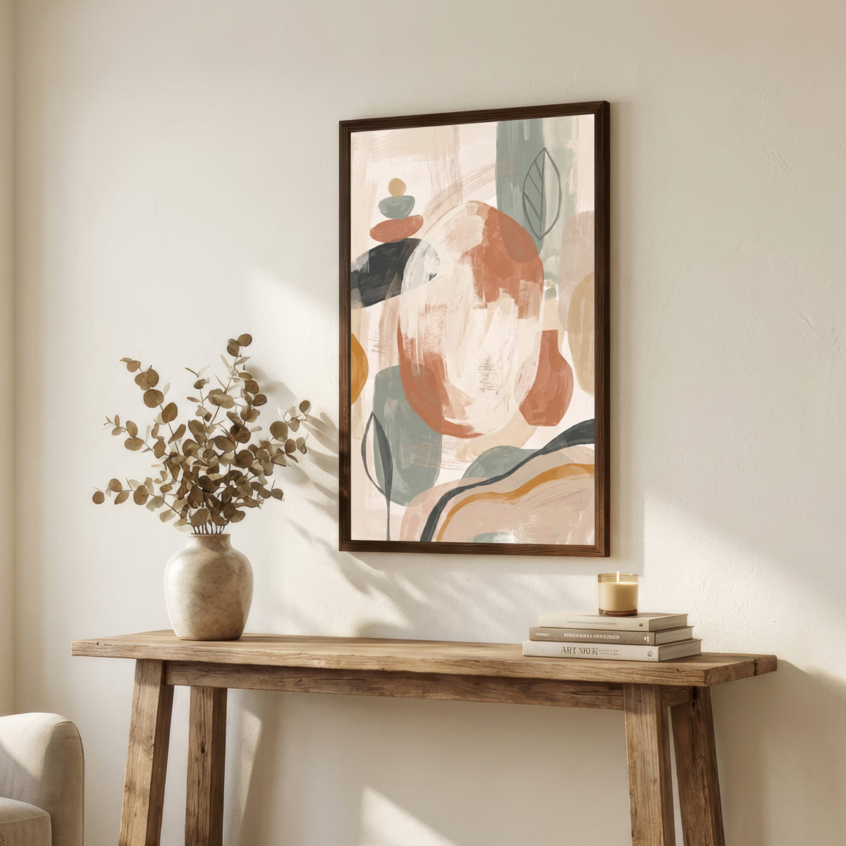 Neutral Organic Abstract Art Print