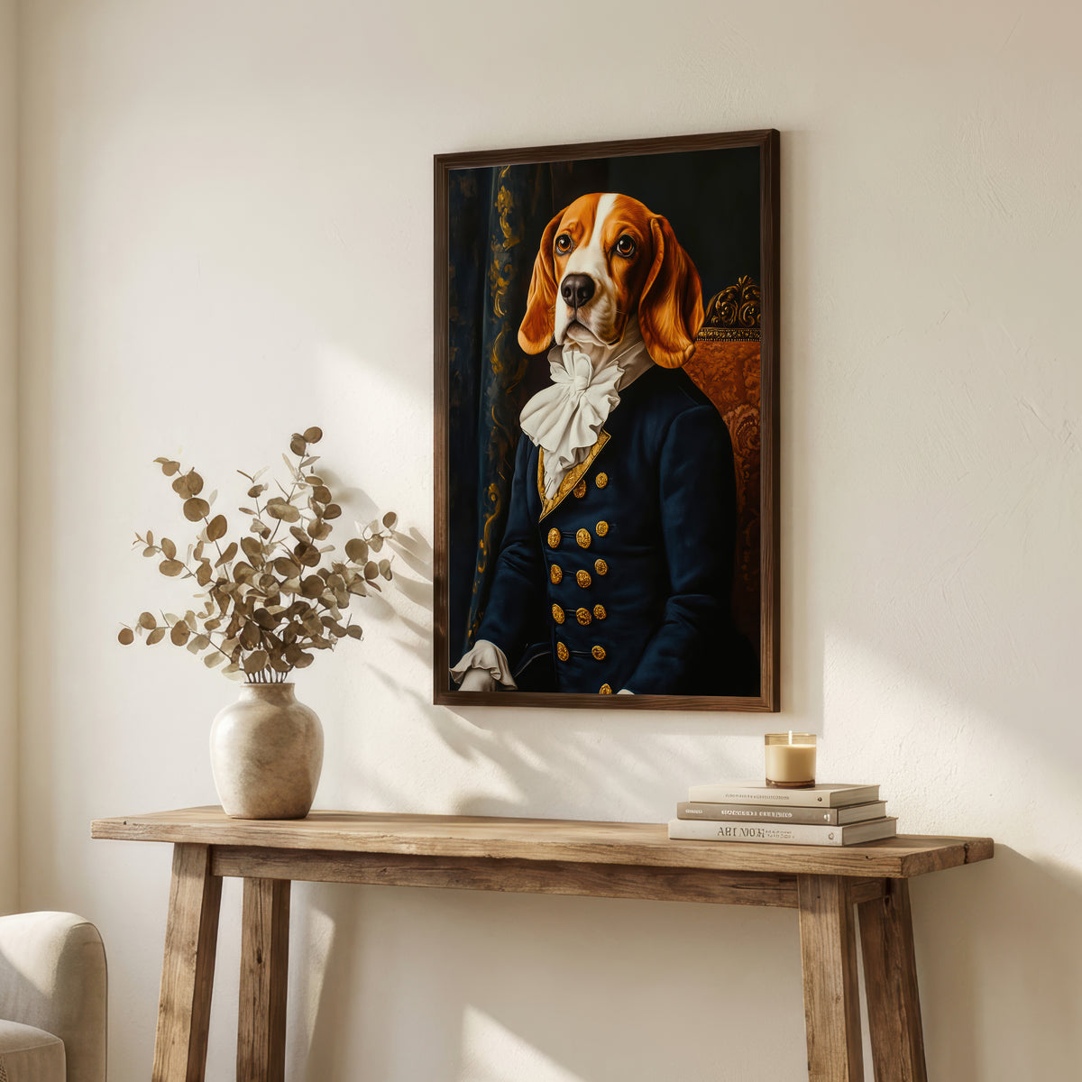 Aristocratic Beagle Portrait Art Print