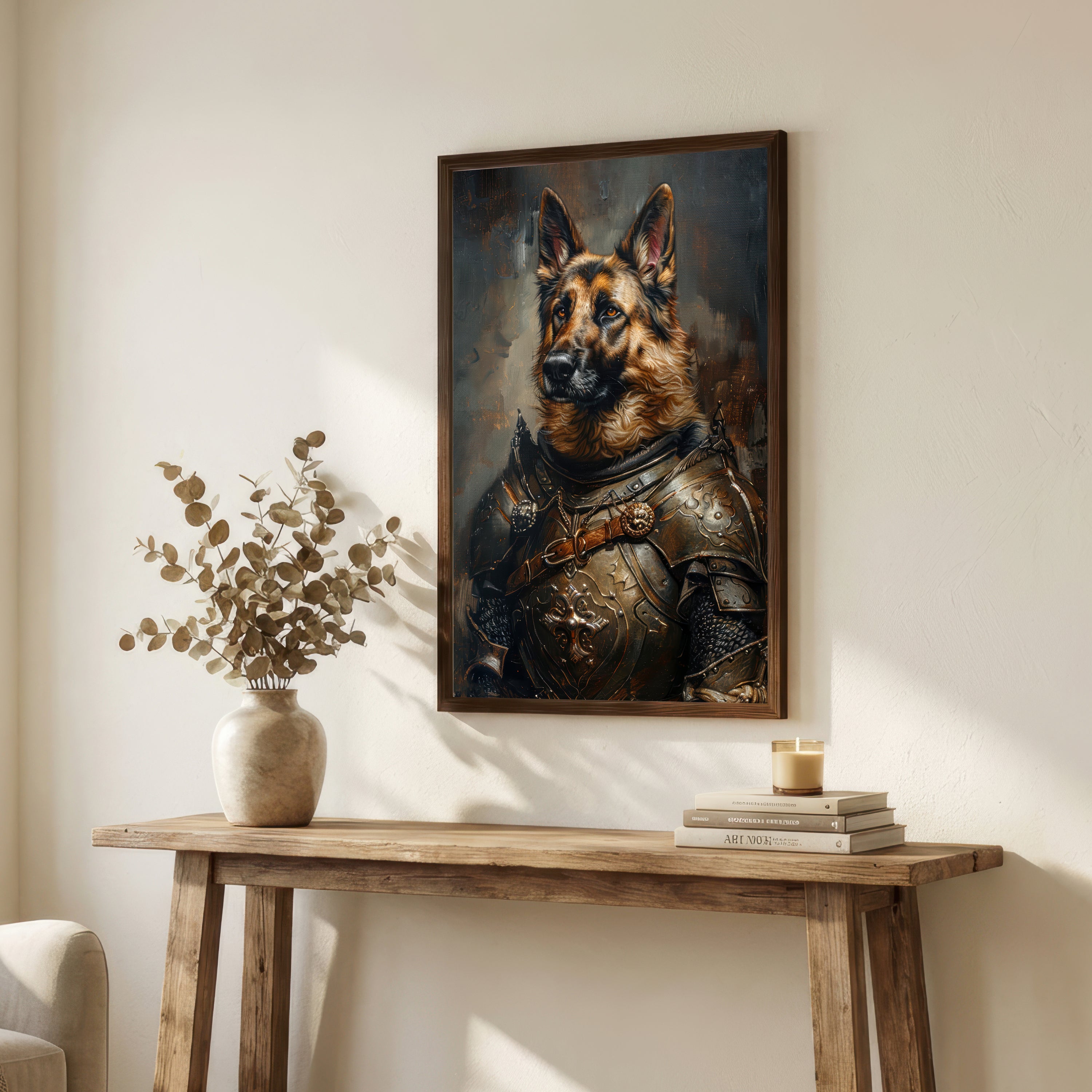Armoured Dog Warrior Art Print