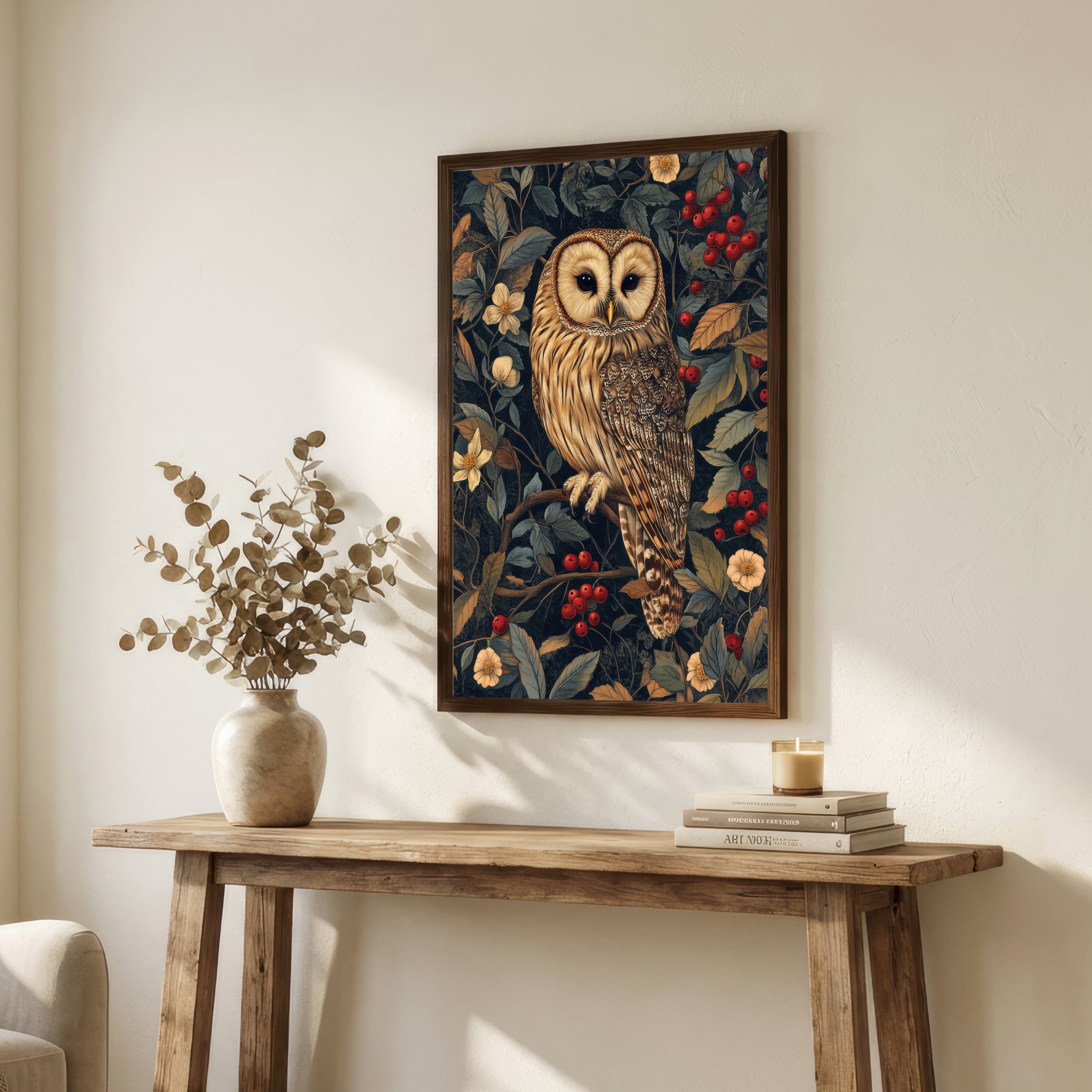 Owl Botanical Art Print