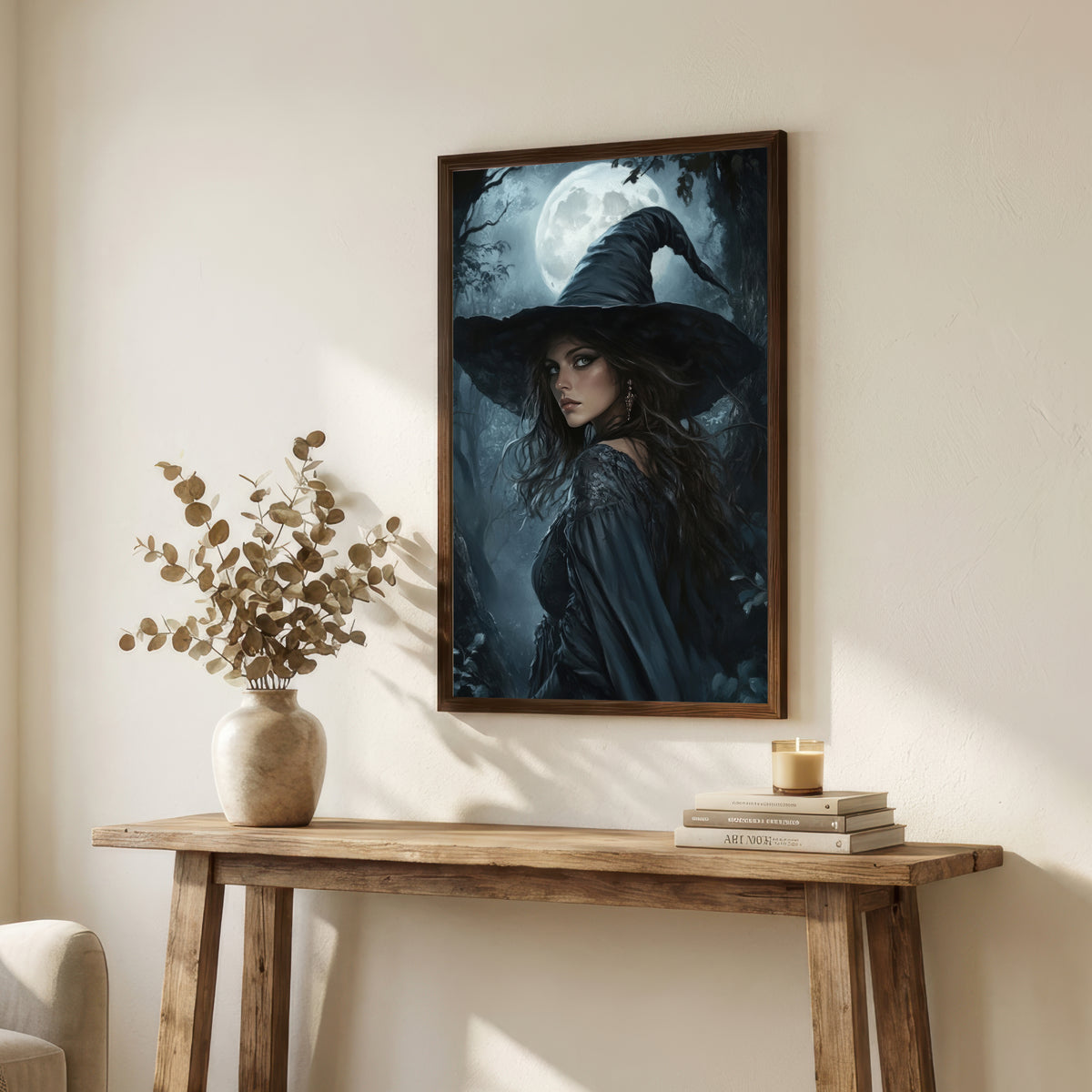 Moonlit Witch Portrait Art Print