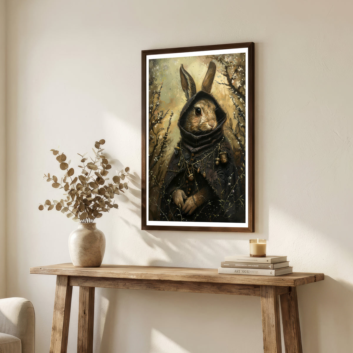 Gothic Rabbit Art Print