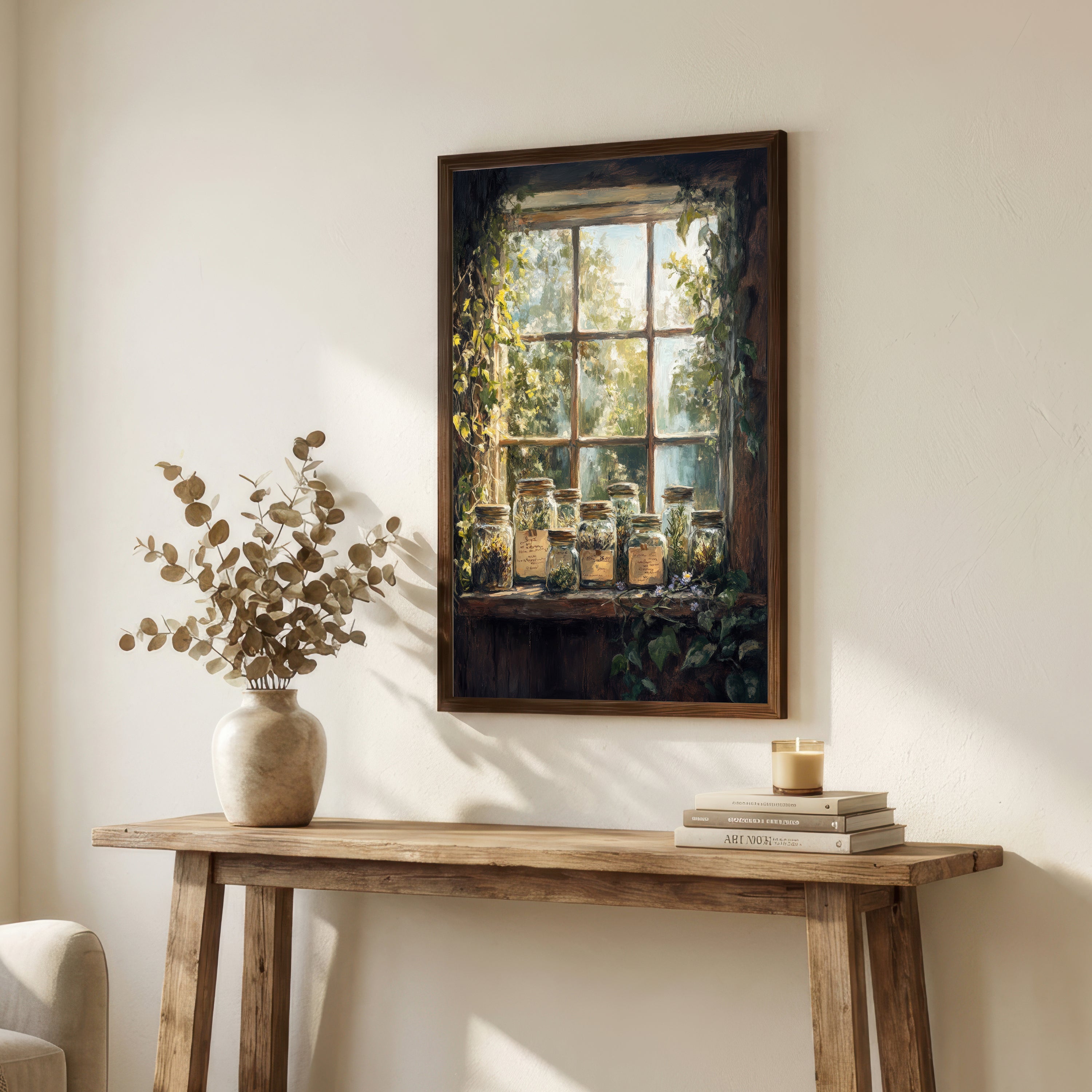 Botanical Window Still Life Art Print