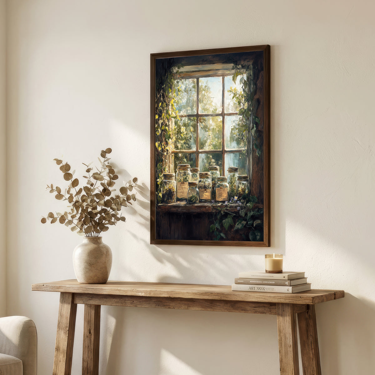 Botanical Window Still Life Art Print