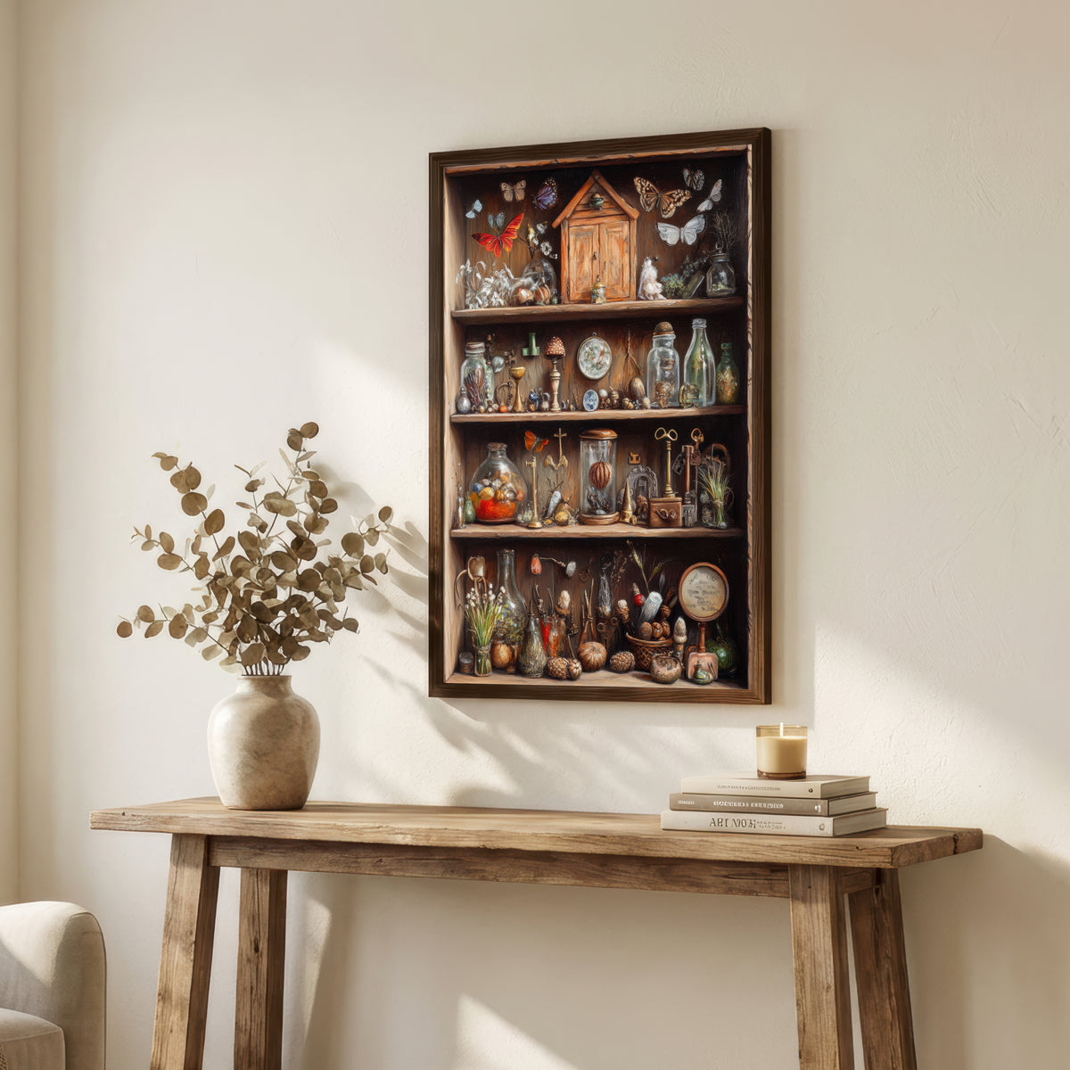 Dark Academia Curiosity Cabinet Art Print
