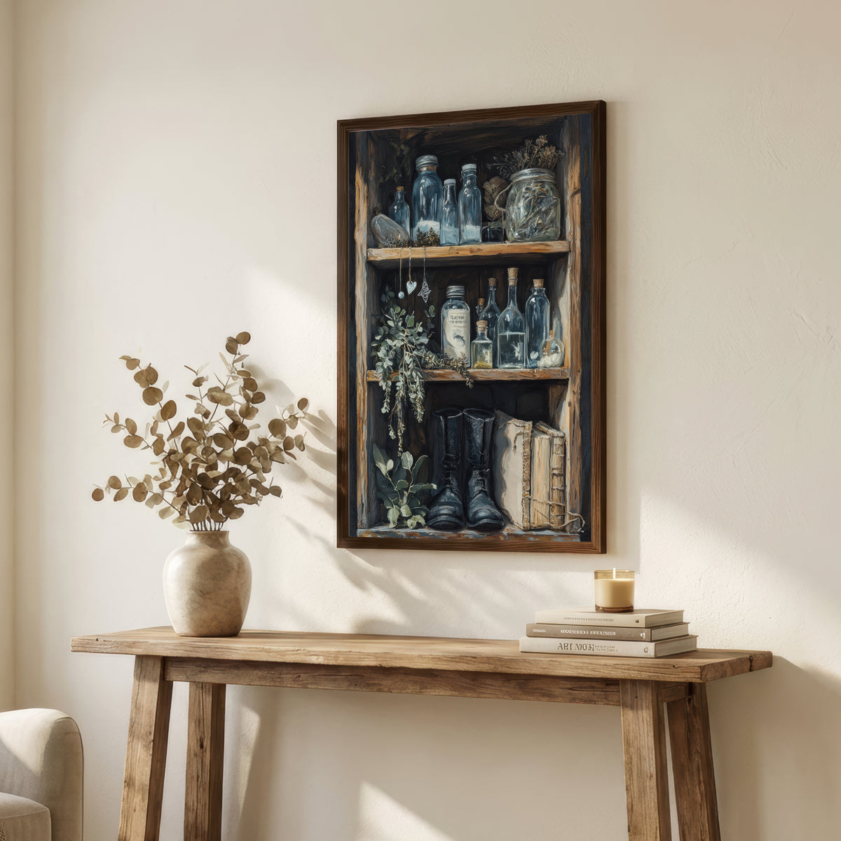 Dark Academia Apothecary Shelf Art Print
