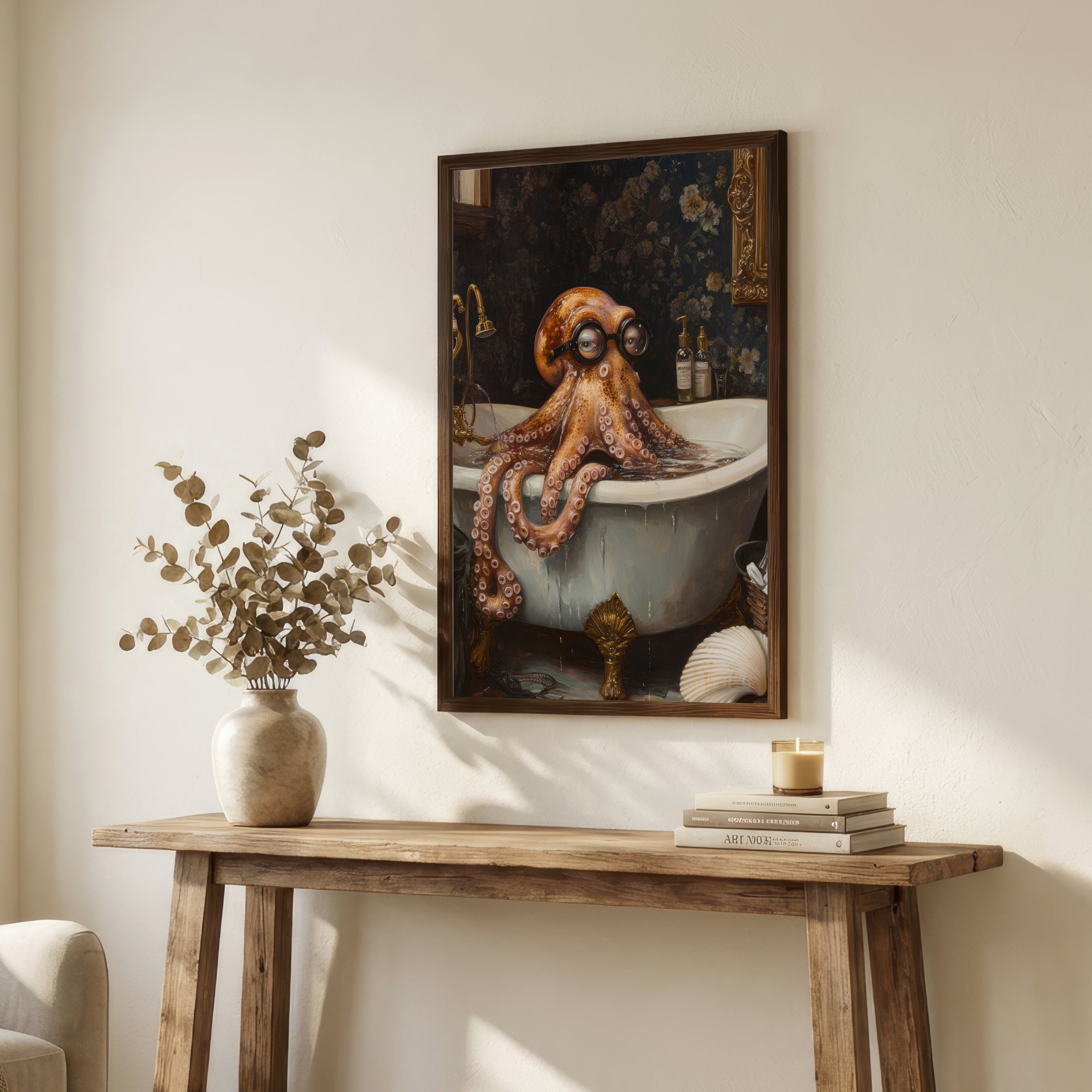 Victorian Octopus Dark Academia Art Print