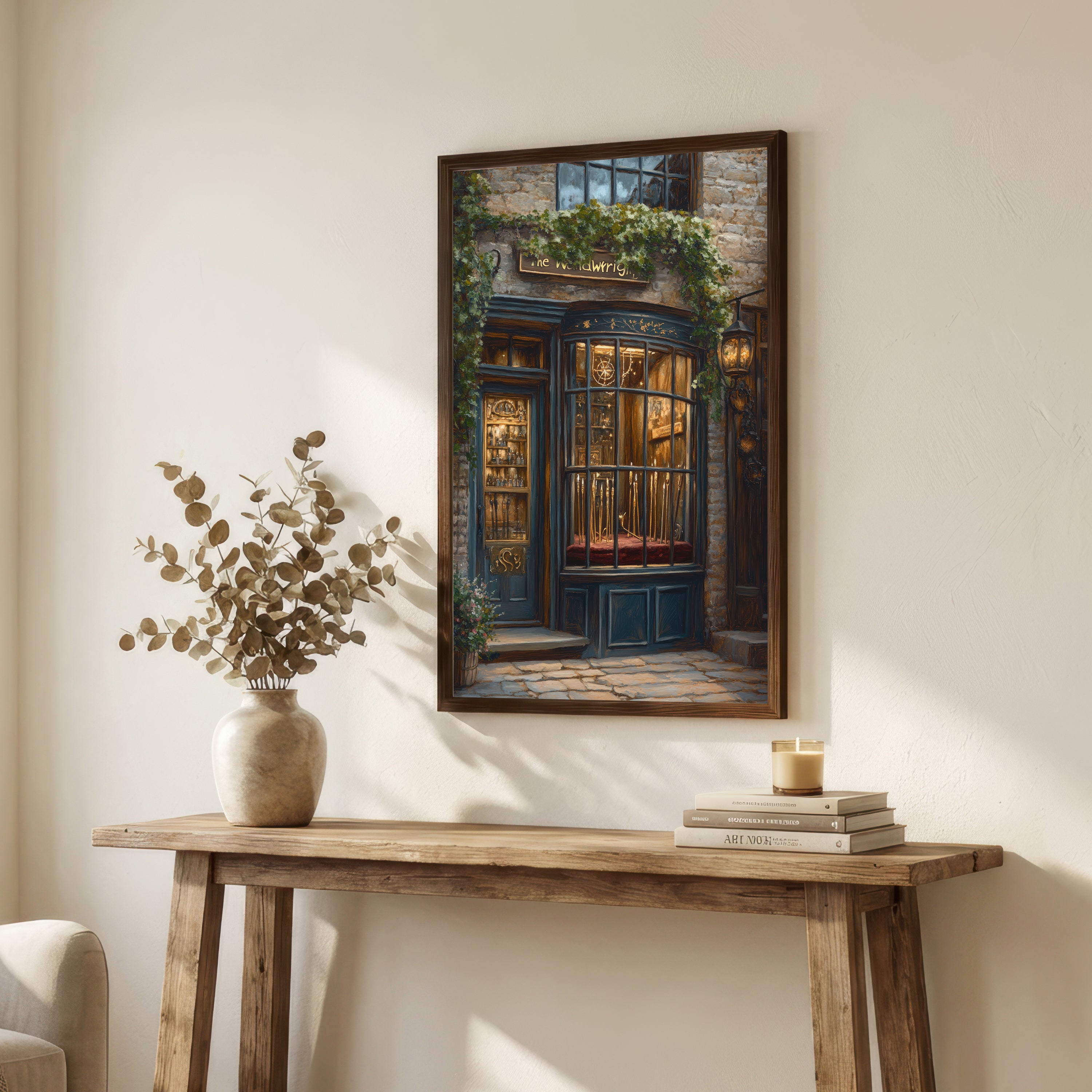 Ivy-Clad Vintage Pub Art Print
