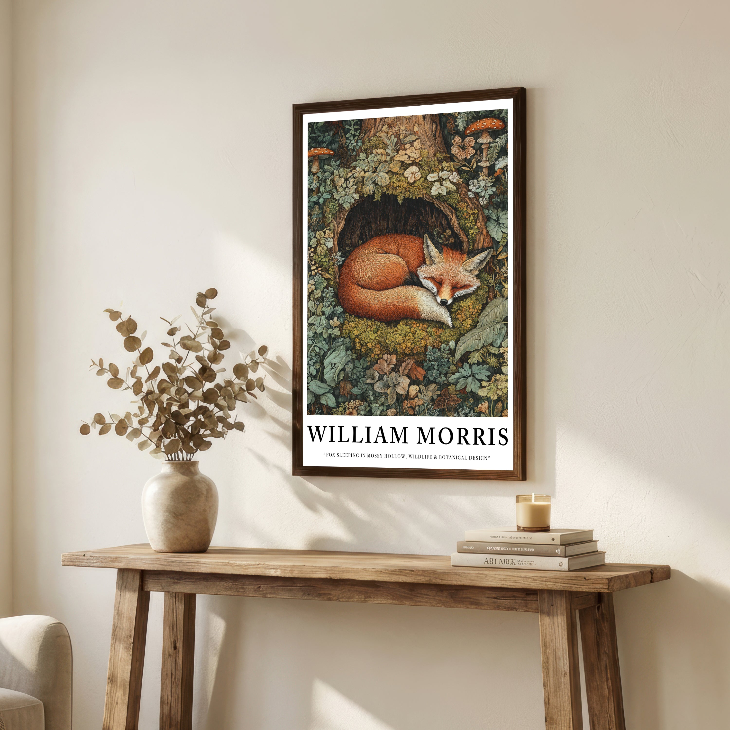 William Morris Inspired Fox Art Print