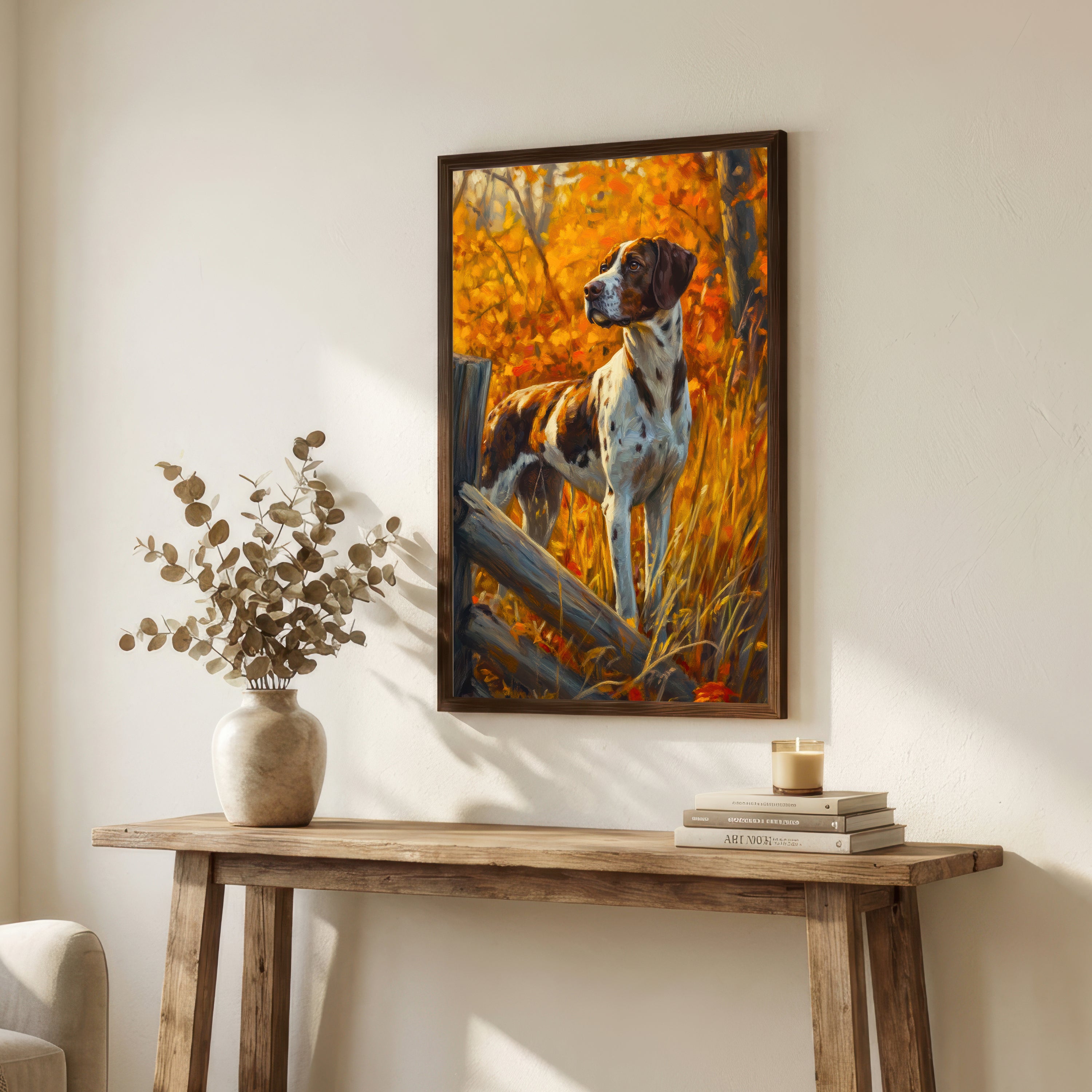 Autumn Hunting Dog Art Print