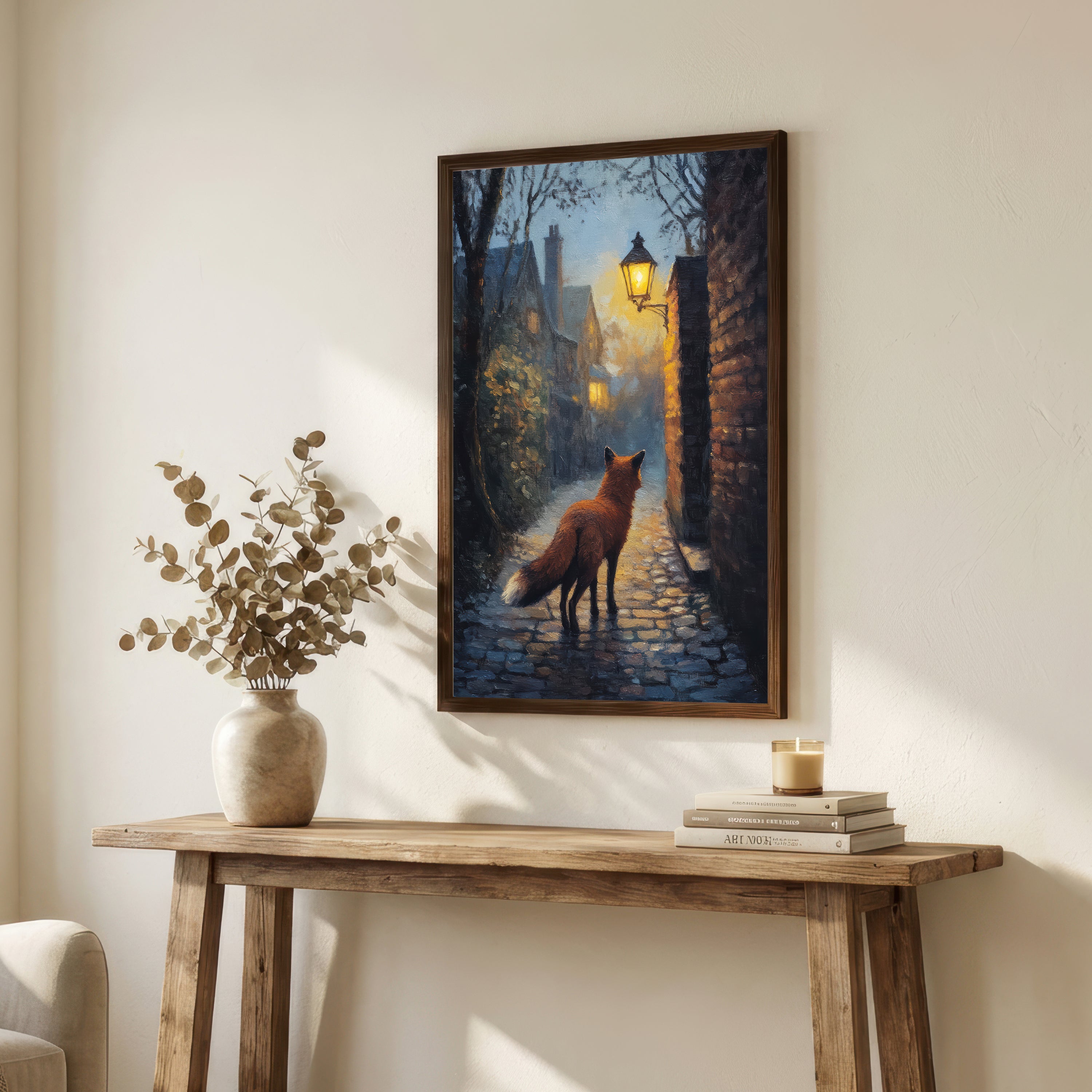 Lantern-Lit Fox Art Print
