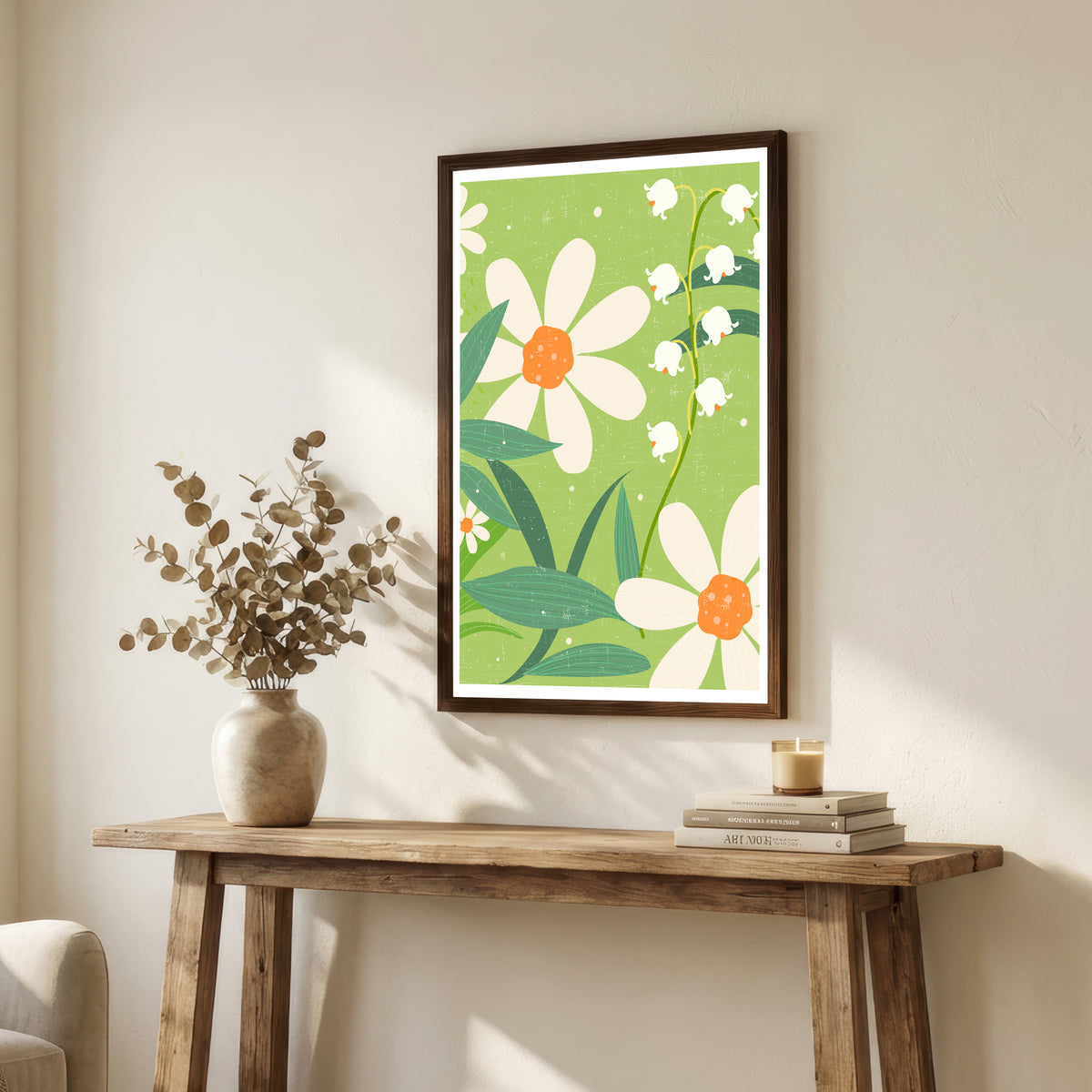 Daisy and Lily of the Valley Art Print