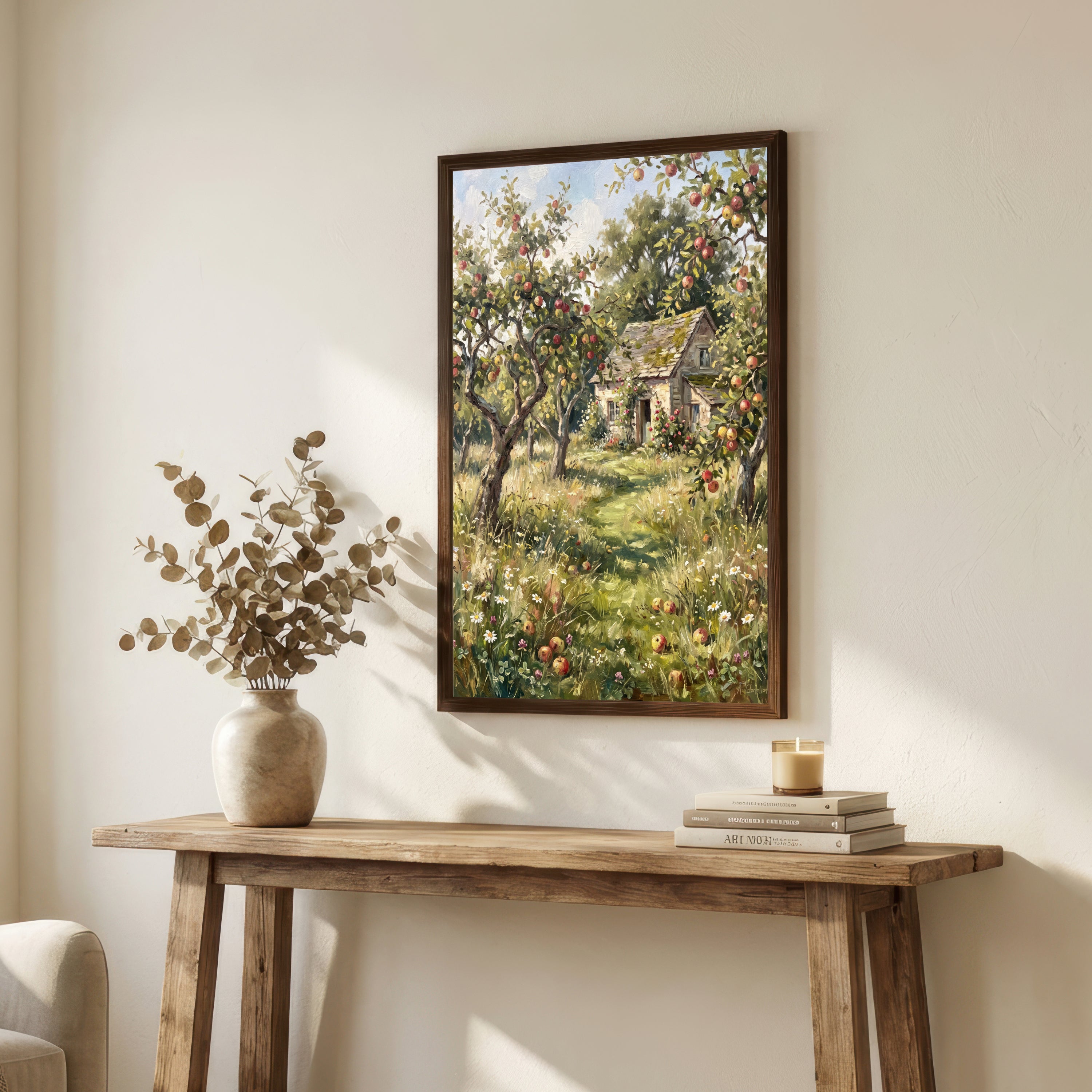 Apple Orchard Cottage Art Print