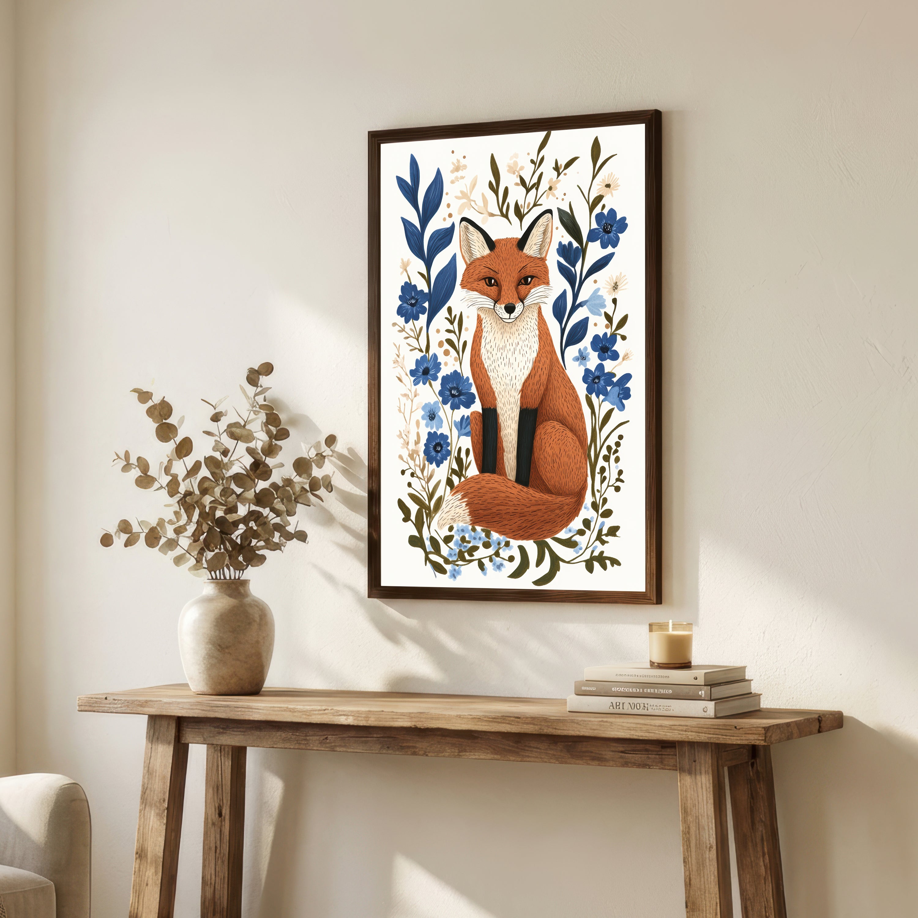 Floral Fox Art Print
