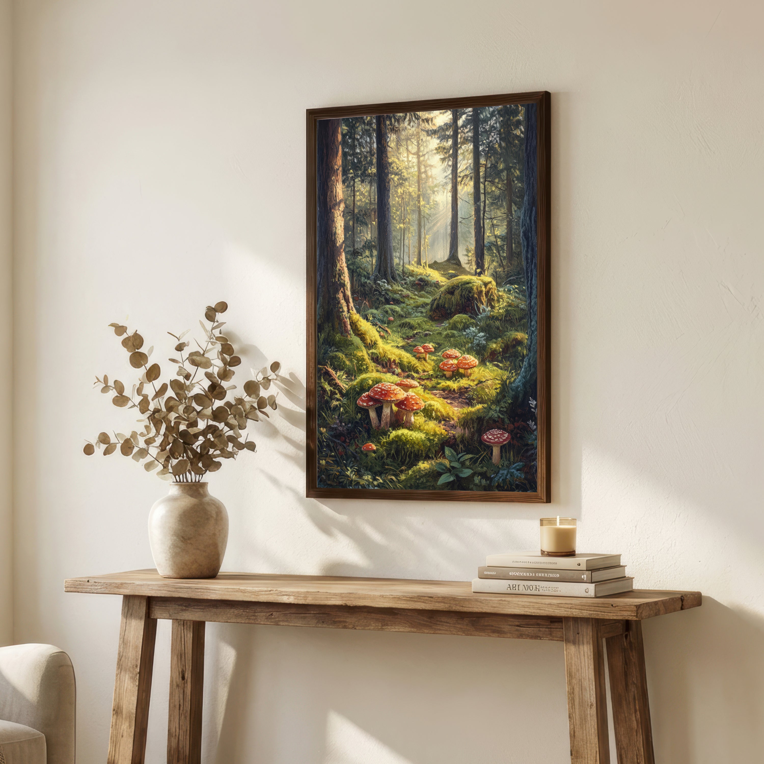 Enchanted Mushroom Forest Art Print