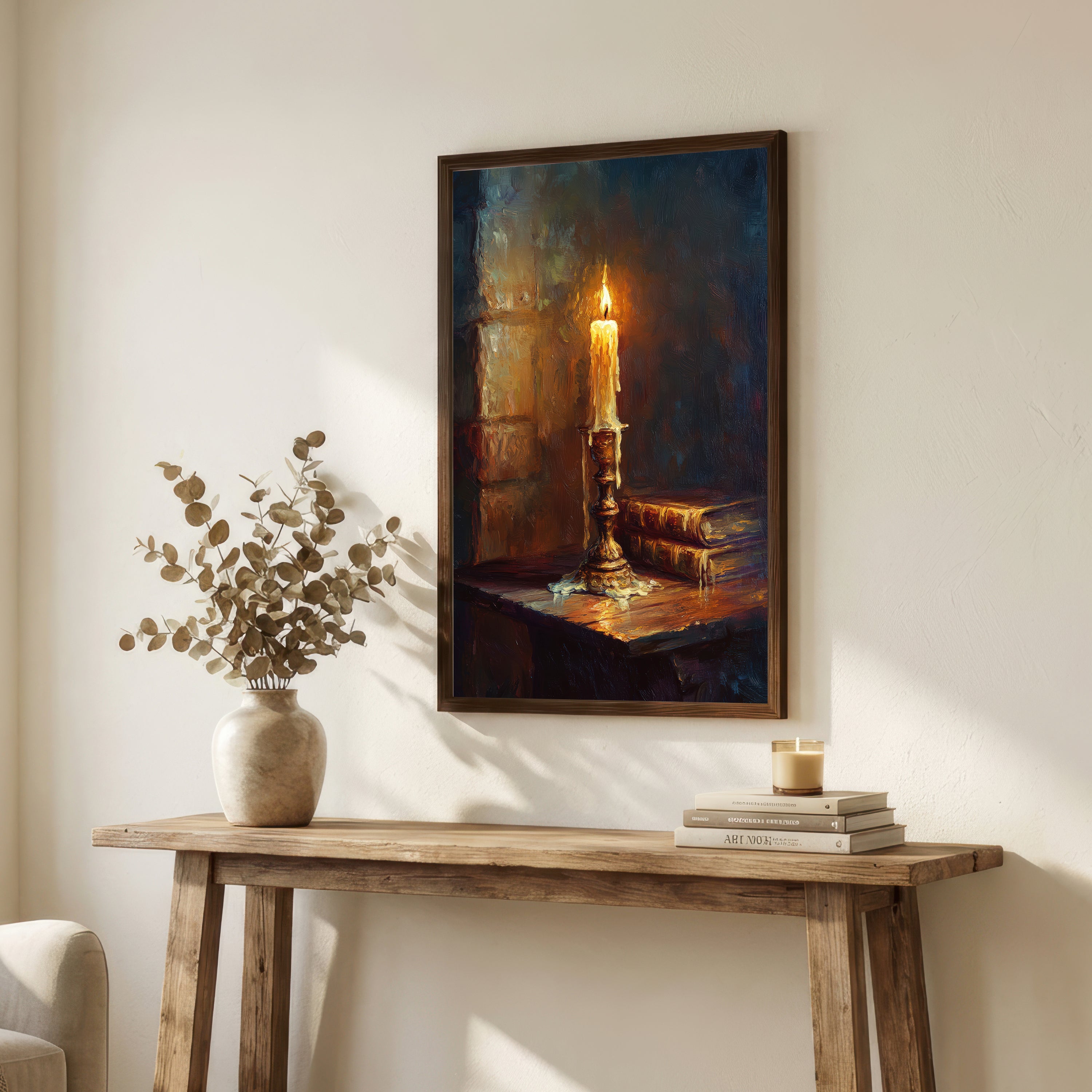 Dark Academia Candle Still Life Art Print
