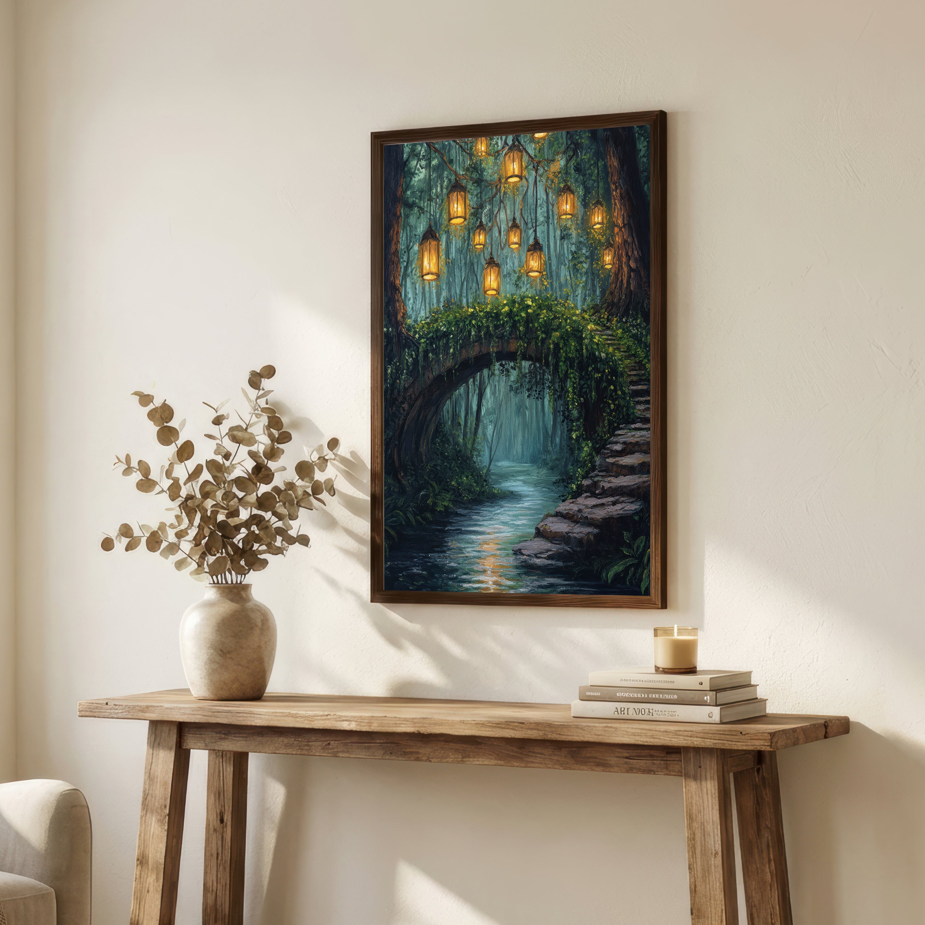 Enchanted Forest Lantern Art Print