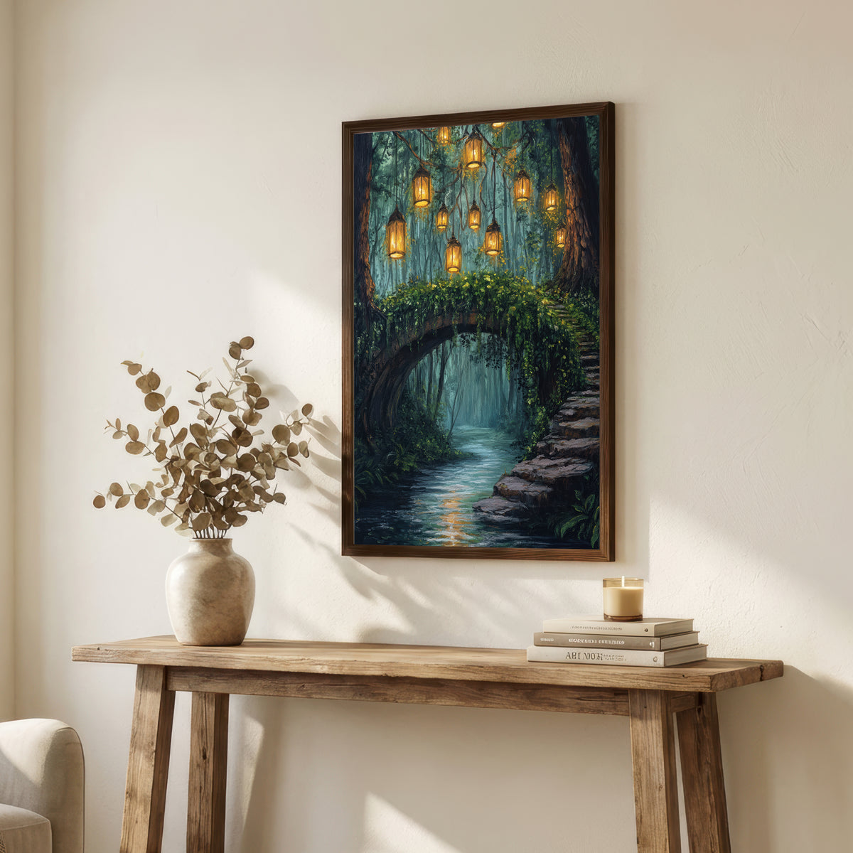 Enchanted Forest Lantern Art Print