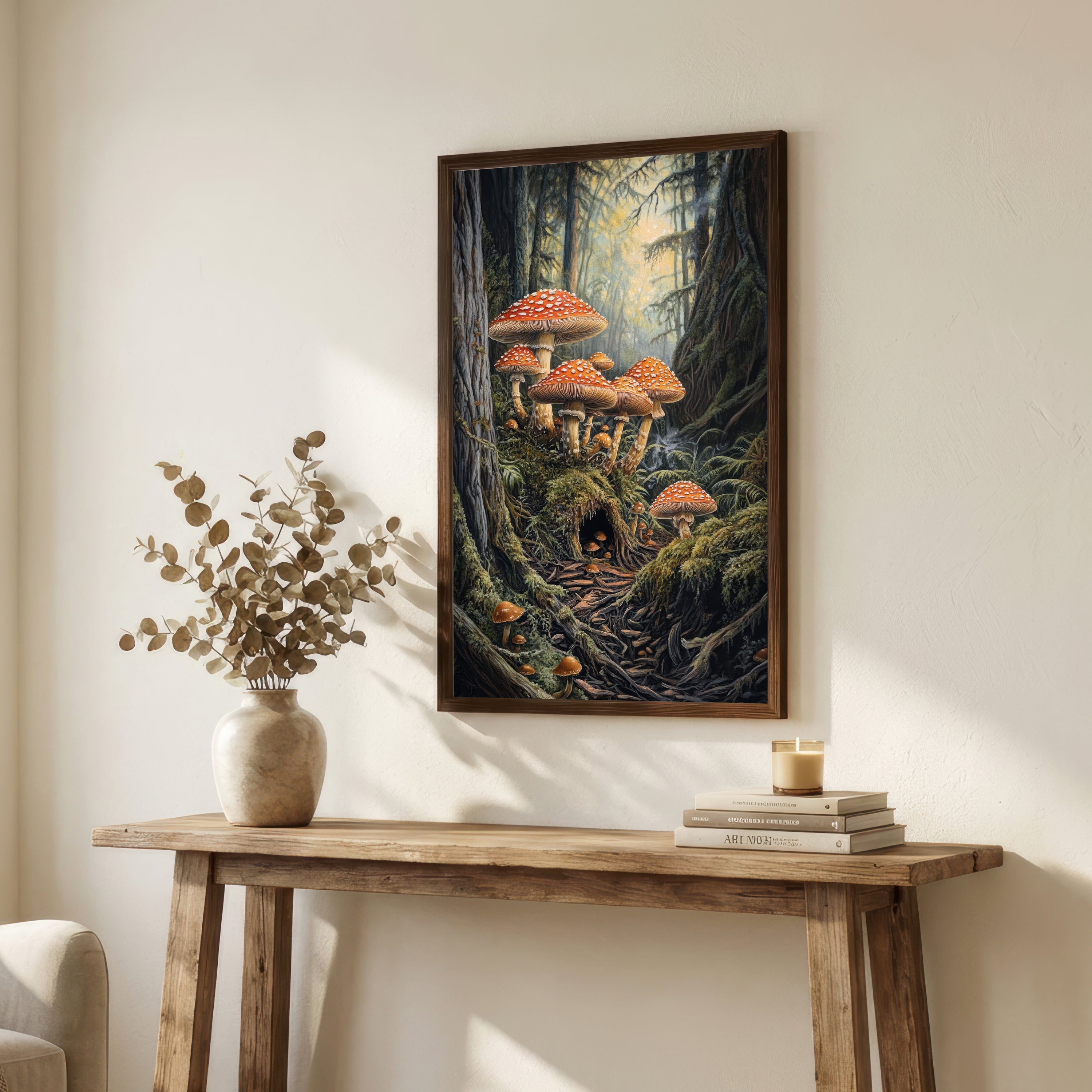 Enchanted Mushroom Forest Art Print
