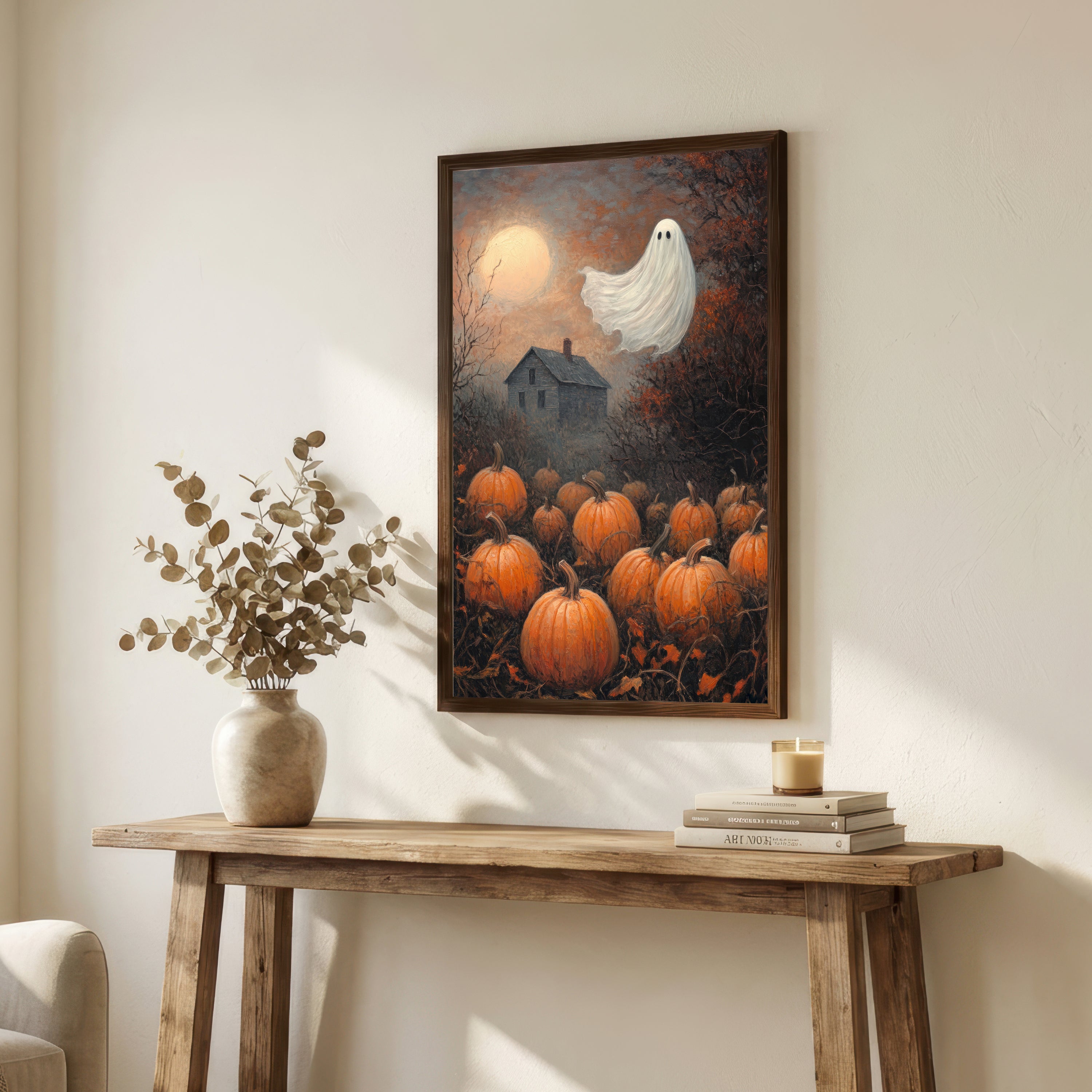 Ghostly Pumpkin Patch Art Print