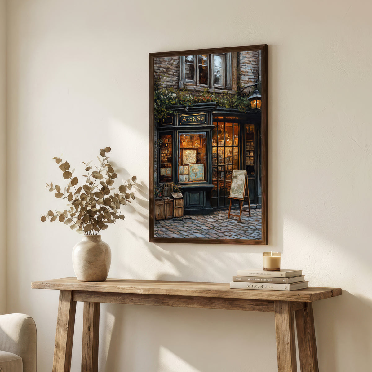 Antique Map Shop Art Print