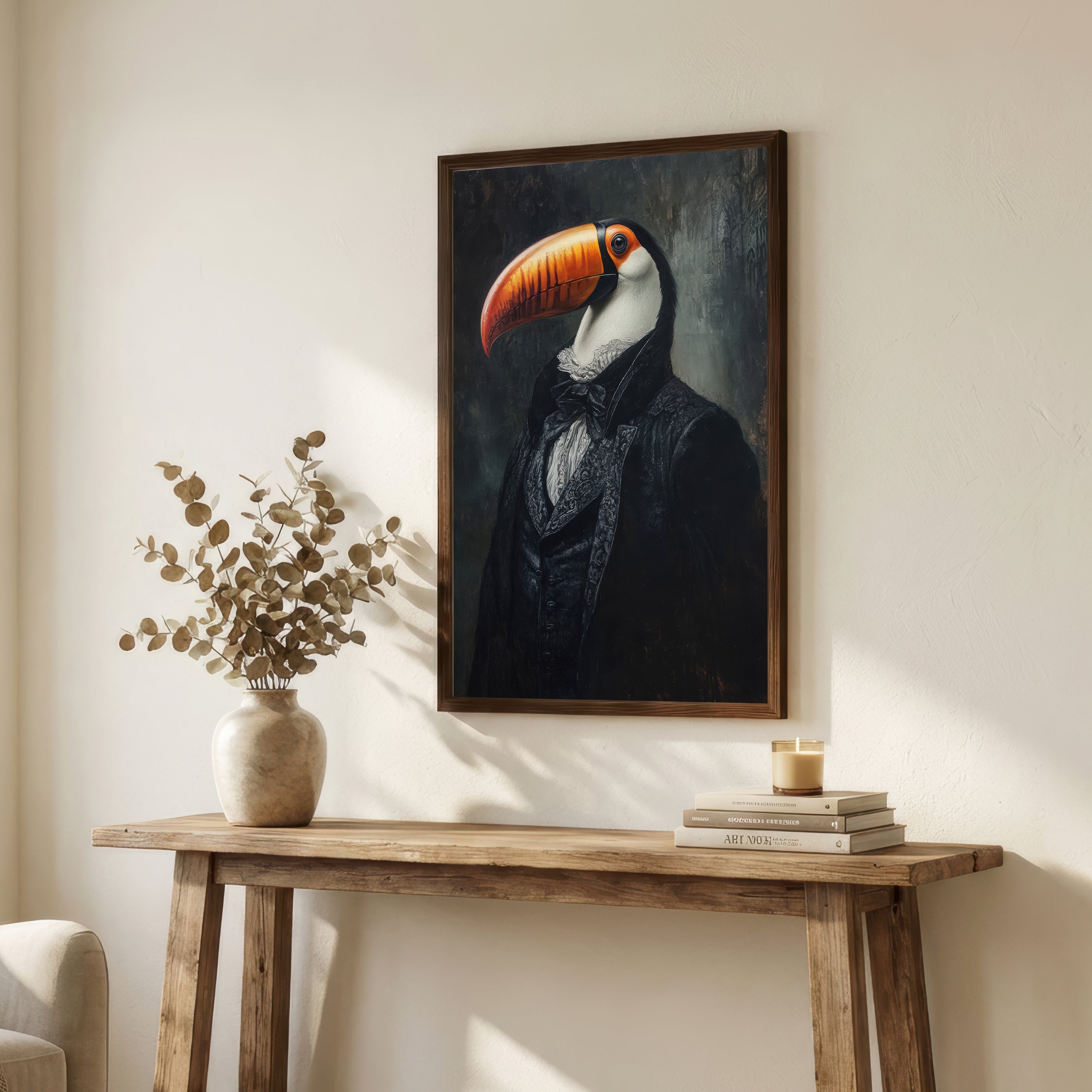 Victorian Toucan Dark Academia Art Print