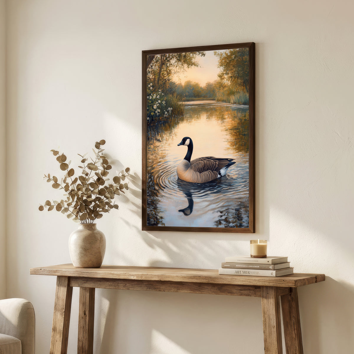 Canada Goose Pond Art Print