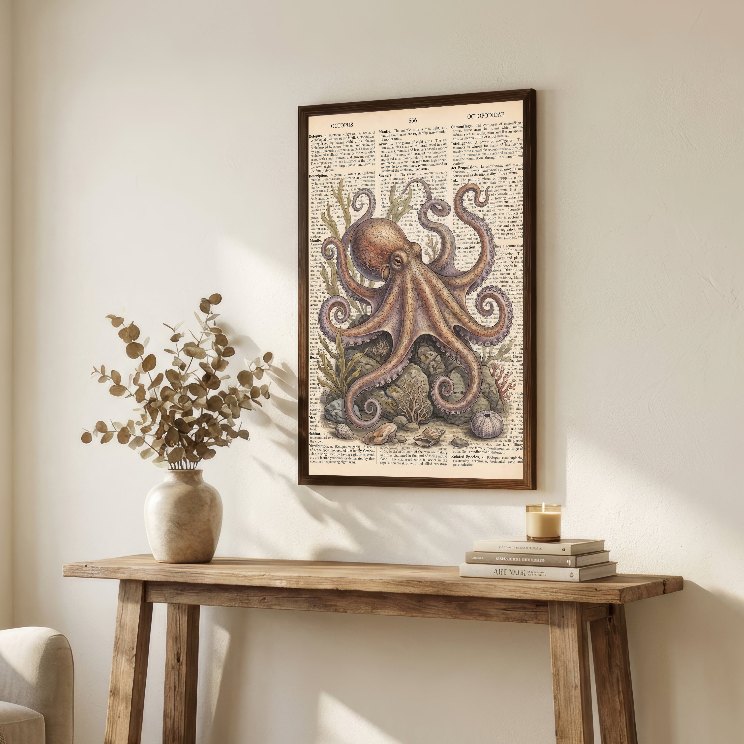 Vintage Octopus Nautical Art Print