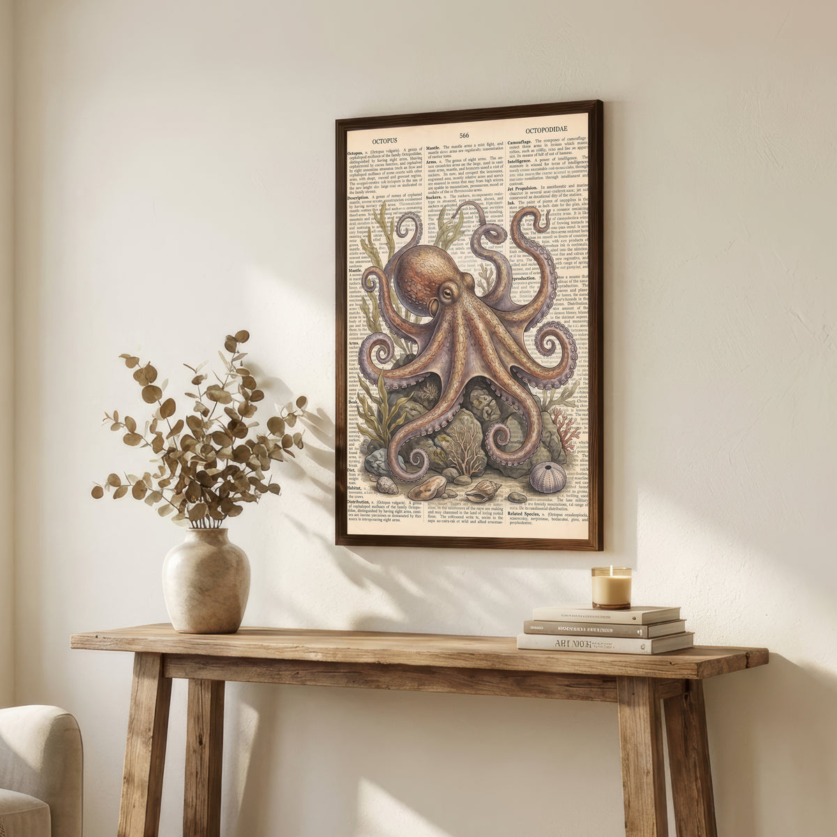 Vintage Octopus Nautical Art Print