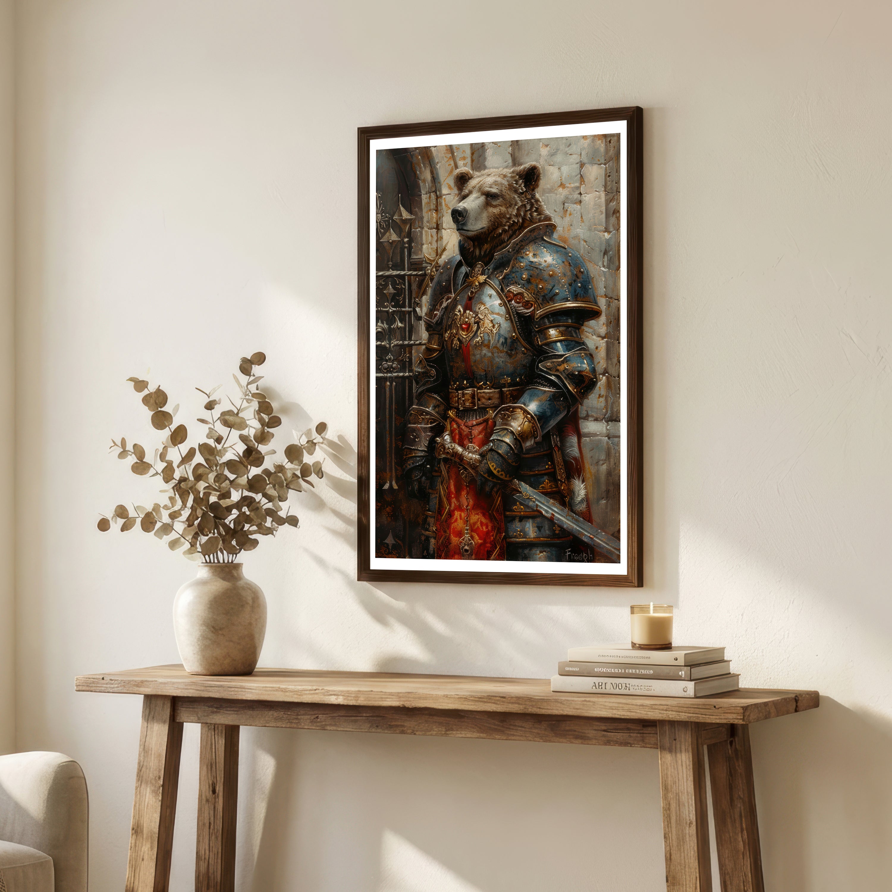 Bear Knight Fantasy Art Print
