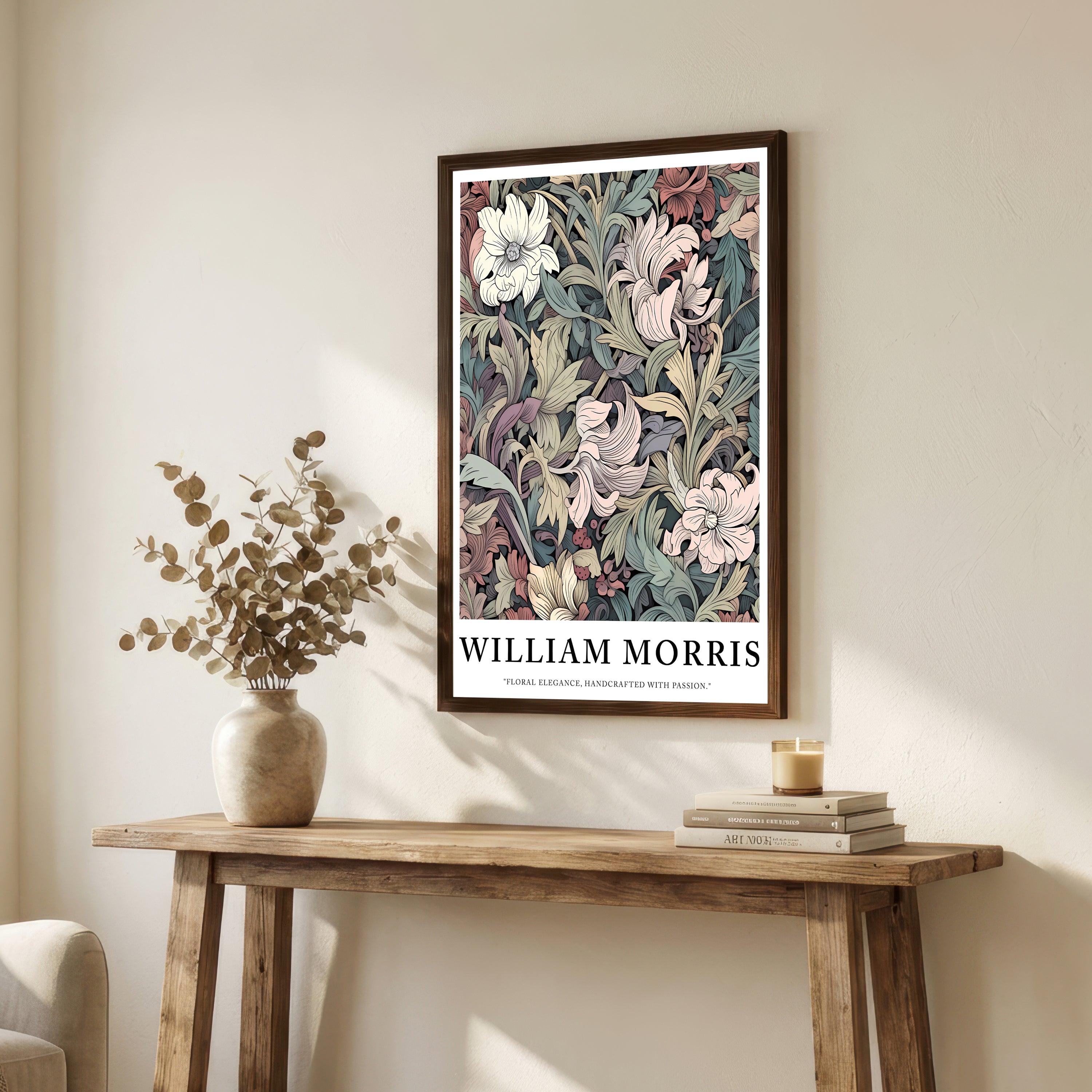 William Morris Inspired Floral Art Print