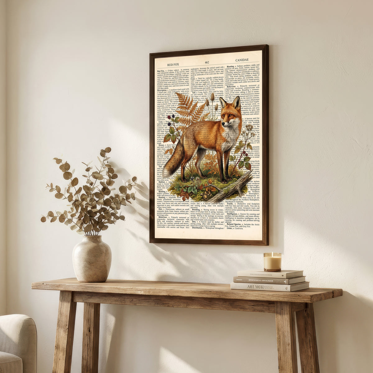 Vintage Red Fox Natural History Art Print