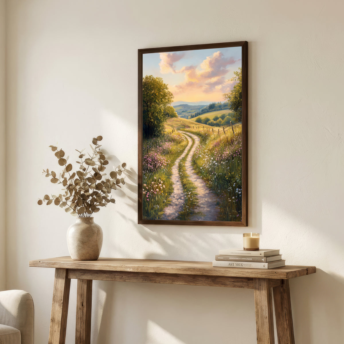 Wildflower Country Path Art Print