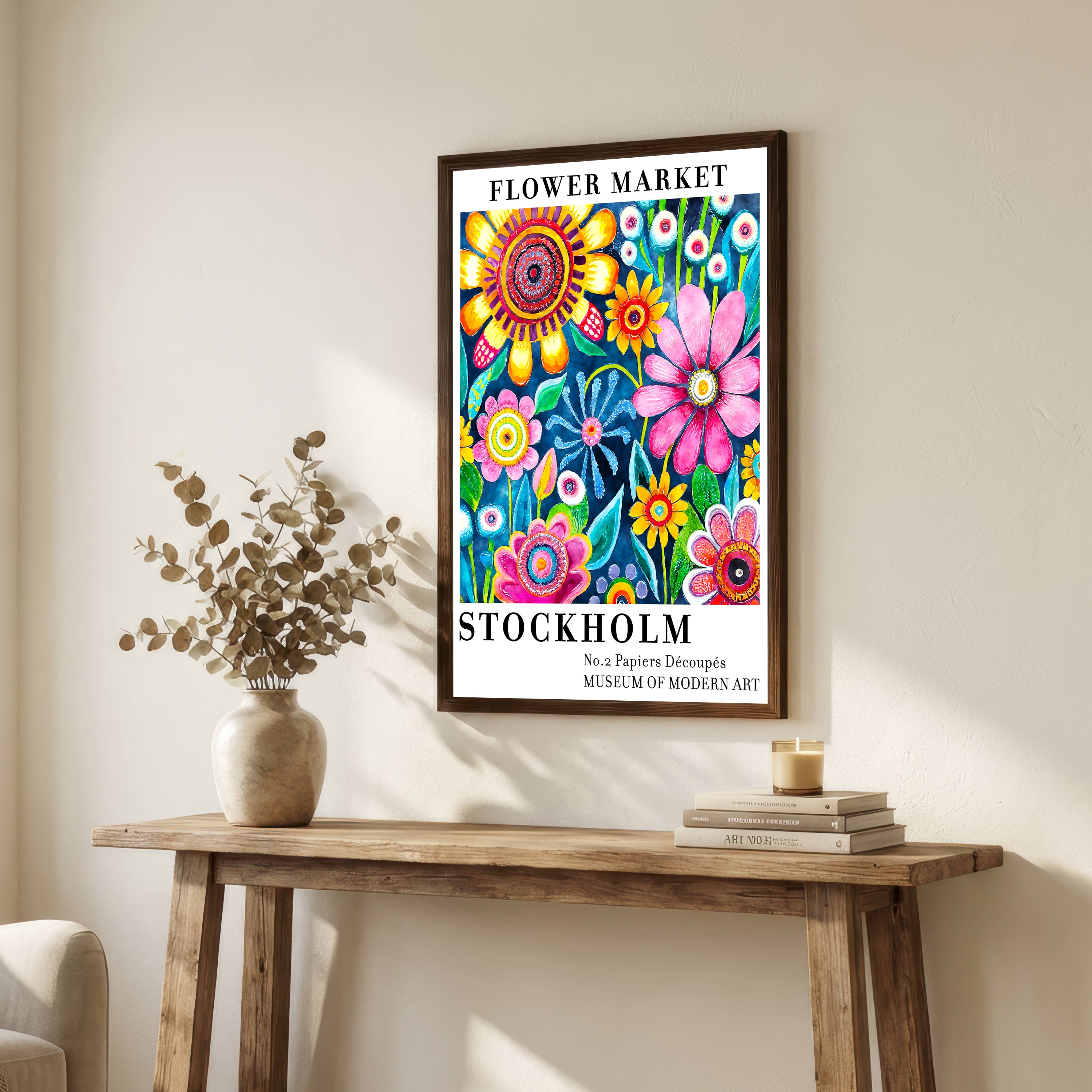 Colorful Modernist Flower Art Print