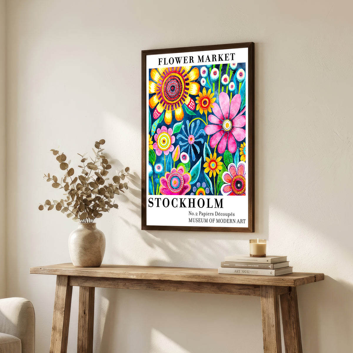 Colorful Modernist Flower Art Print