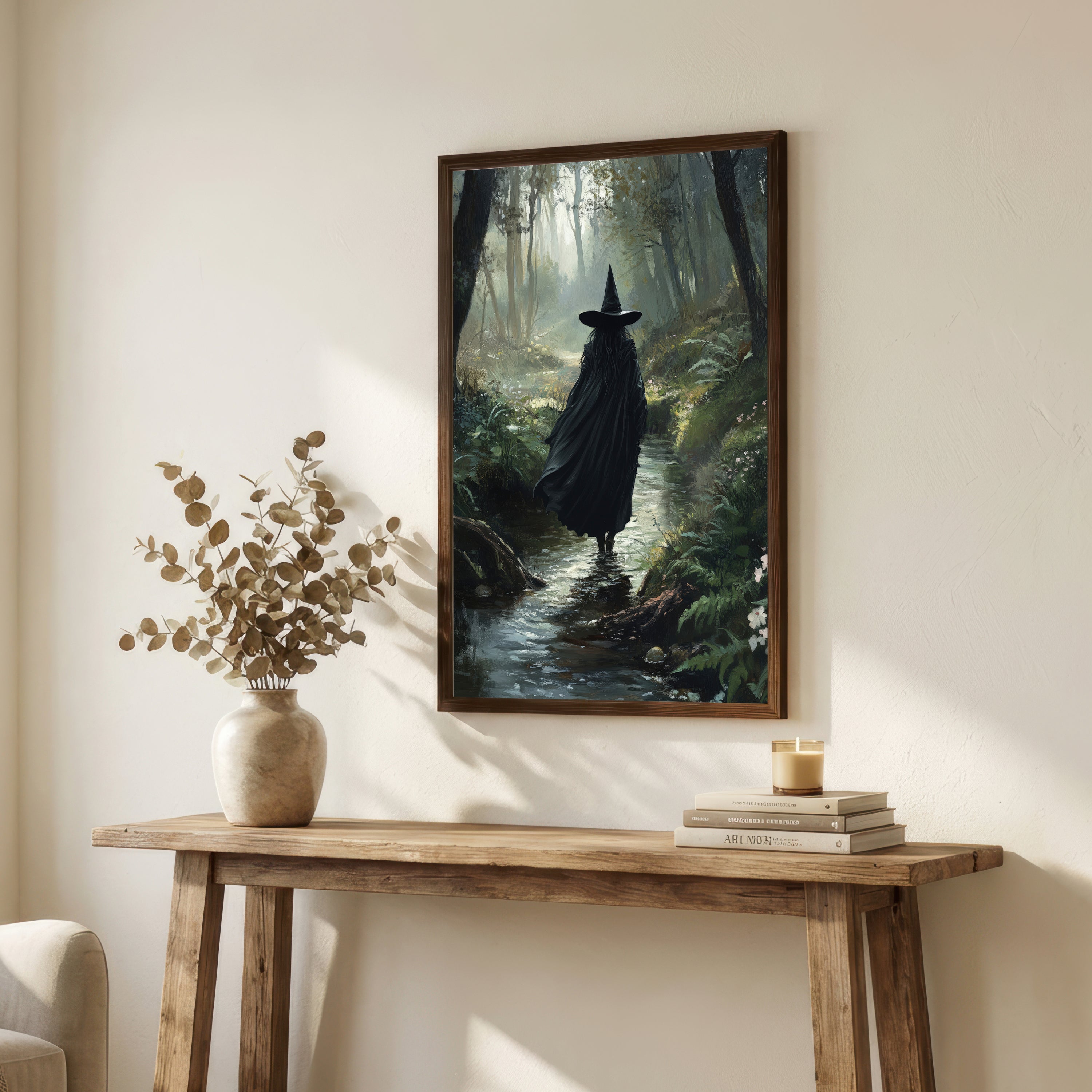 Witch in Forest Dark Fantasy Art Print
