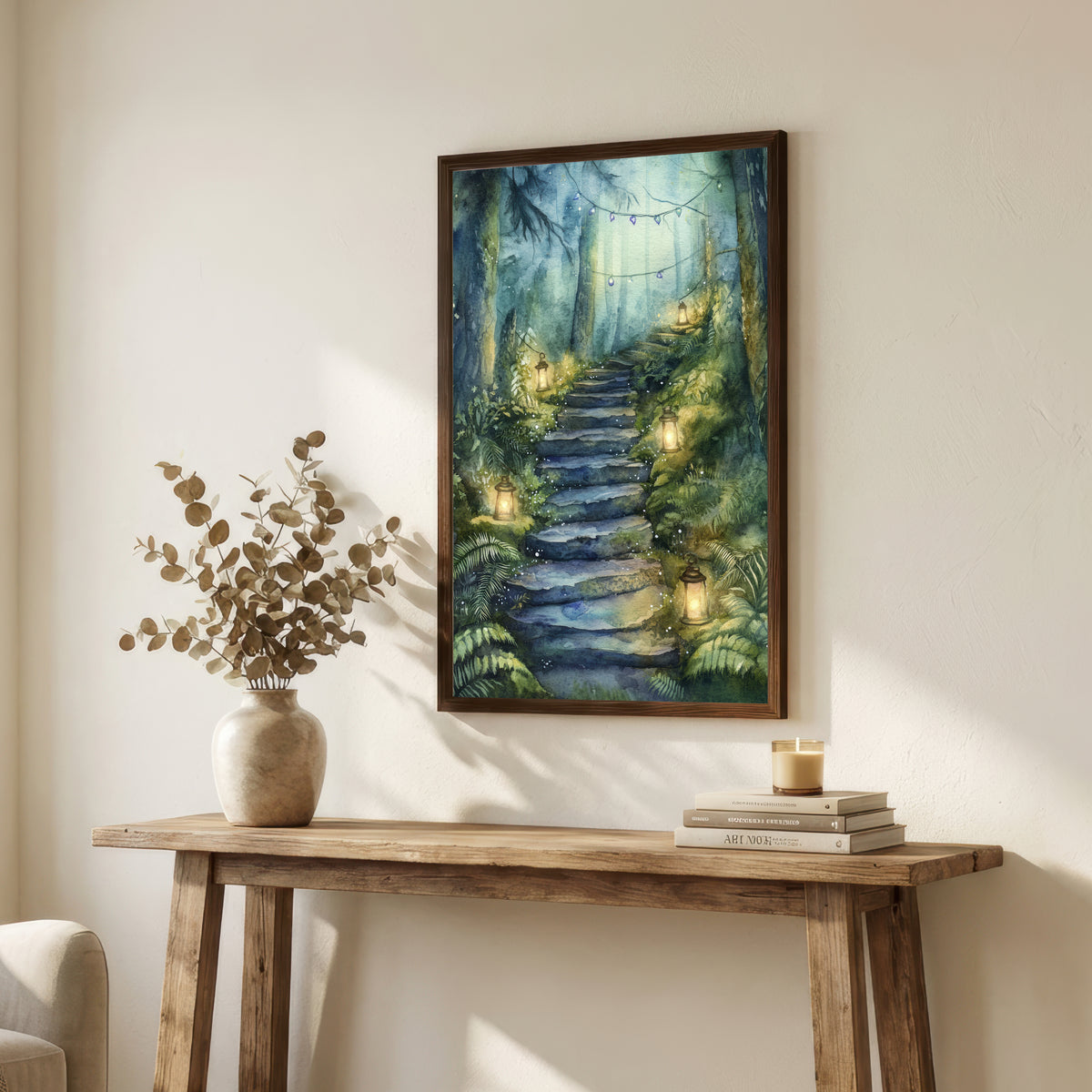 Enchanted Forest Lantern Art Print
